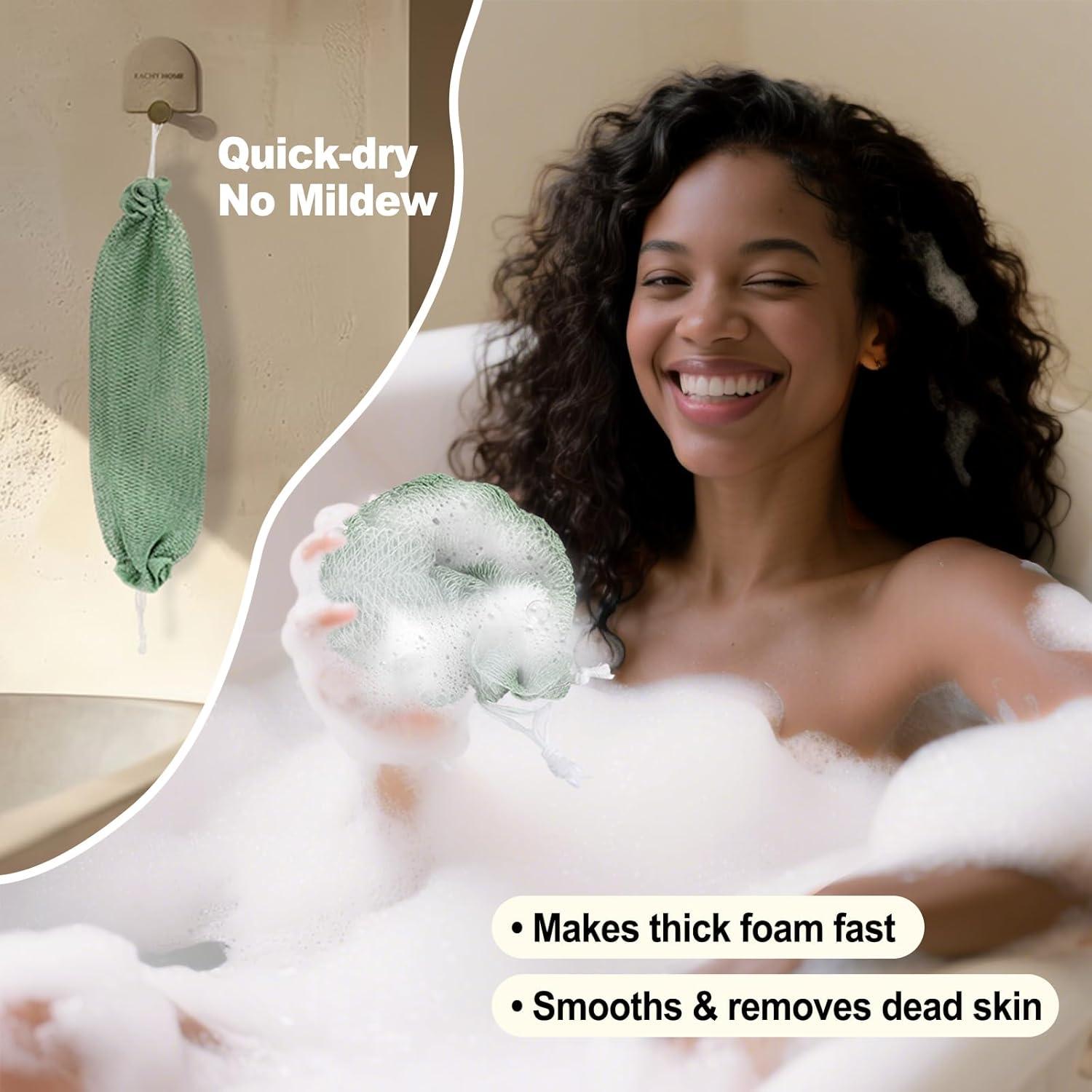 Esponja de Red Africana Zeefpod - 4 Paquetes Exfoliantes 106.68 cm