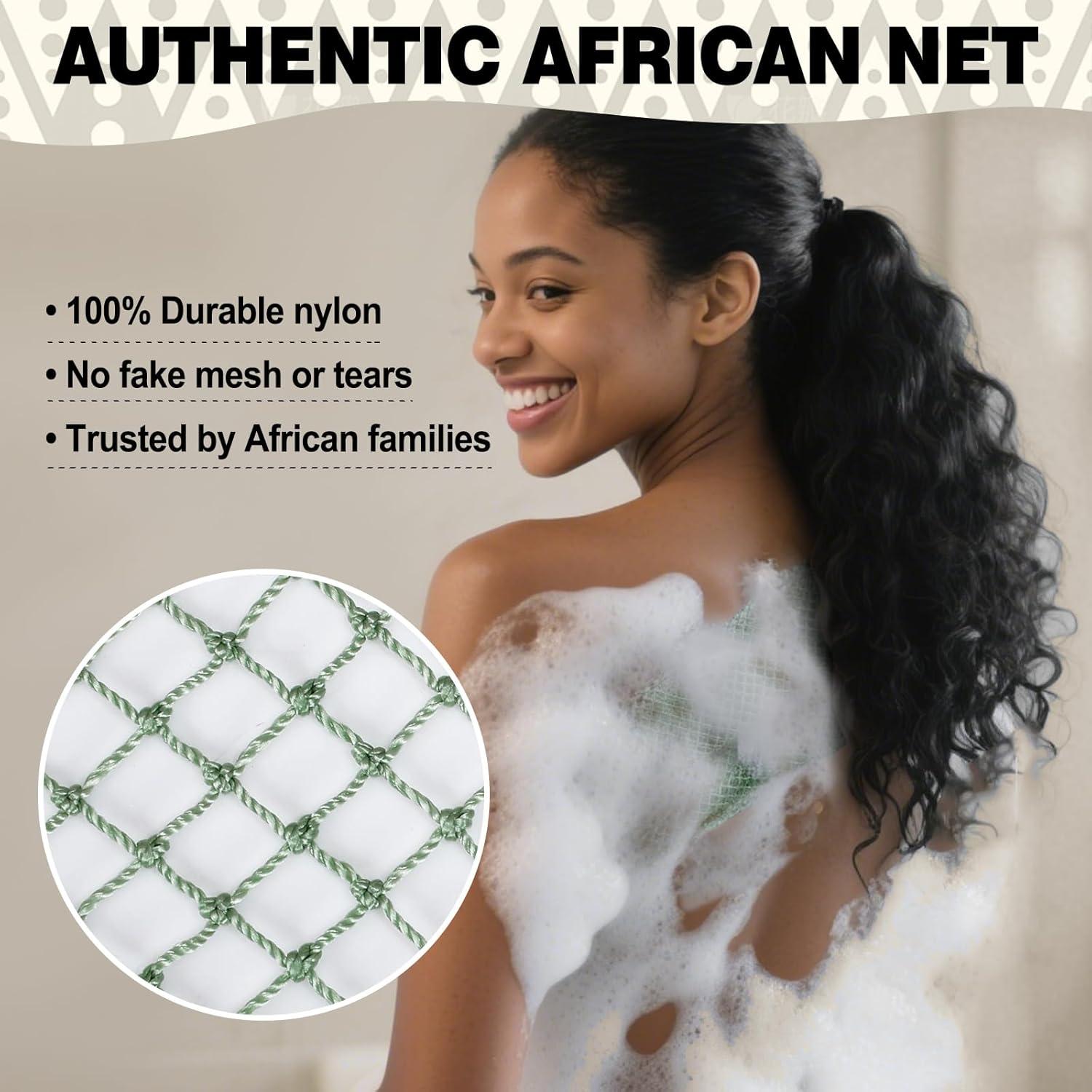 Esponja de Red Africana Zeefpod - 4 Paquetes Exfoliantes 106.68 cm