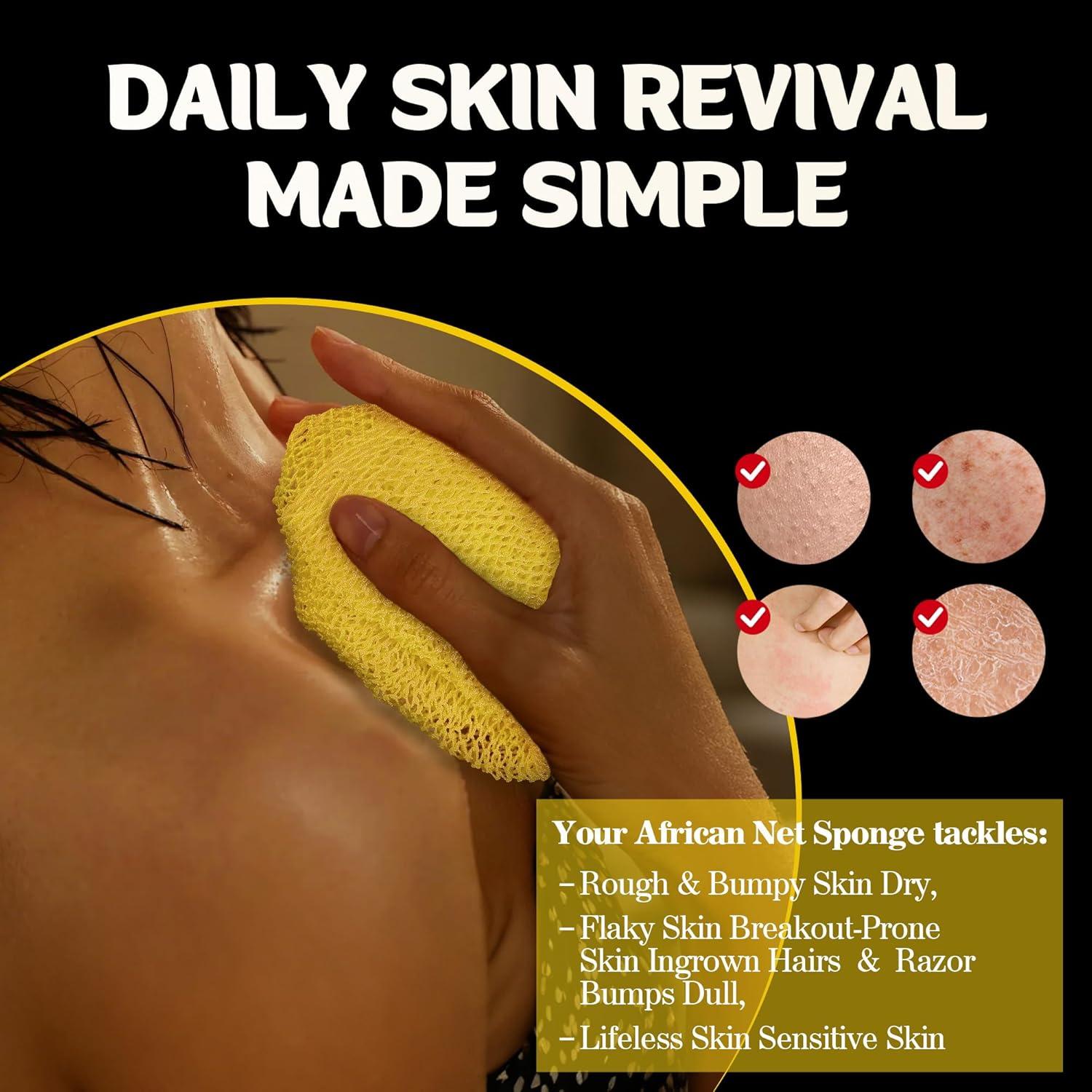 Esponjas de Red Africana ACLMFUP - 2 Piezas Exfoliantes