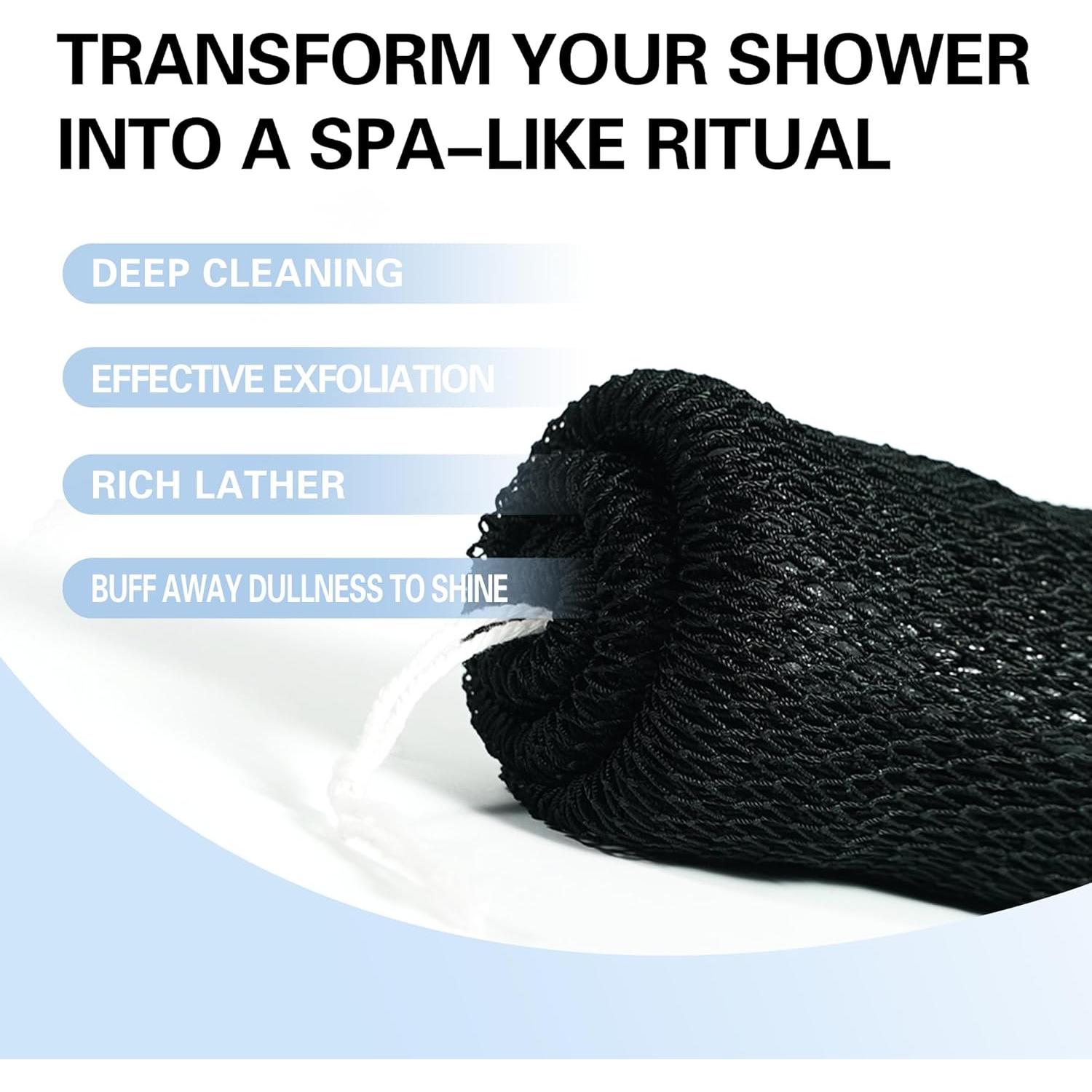 Esponja de Red Africana Exfoliante 3 Piezas Forebile