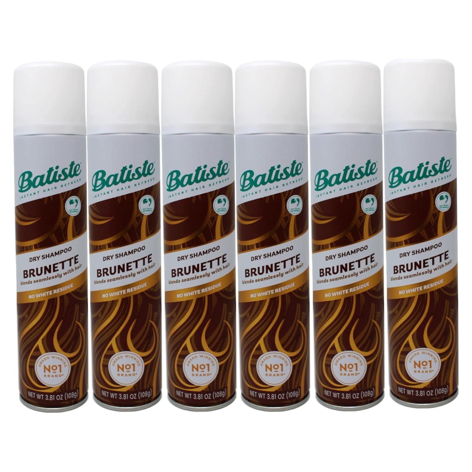 Champú Seco Batiste Medio Castaño 6 Piezas 199ml