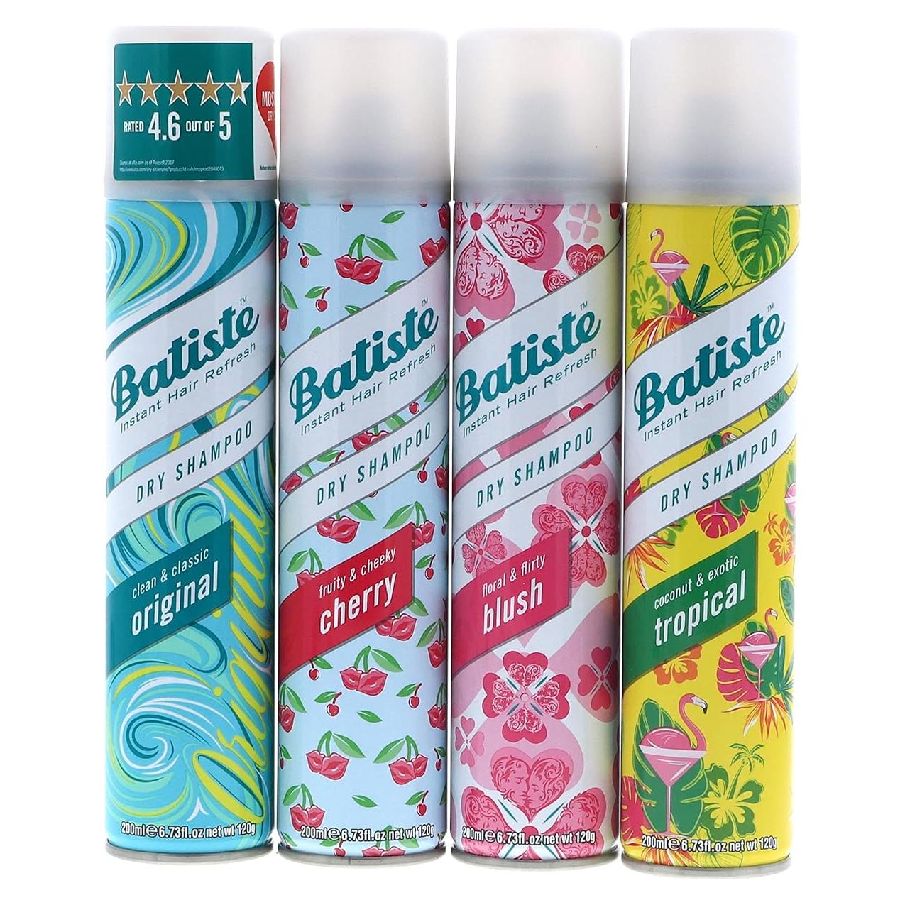 Champú Seco Batiste Original Cereza Rubor Tropical 4x190g