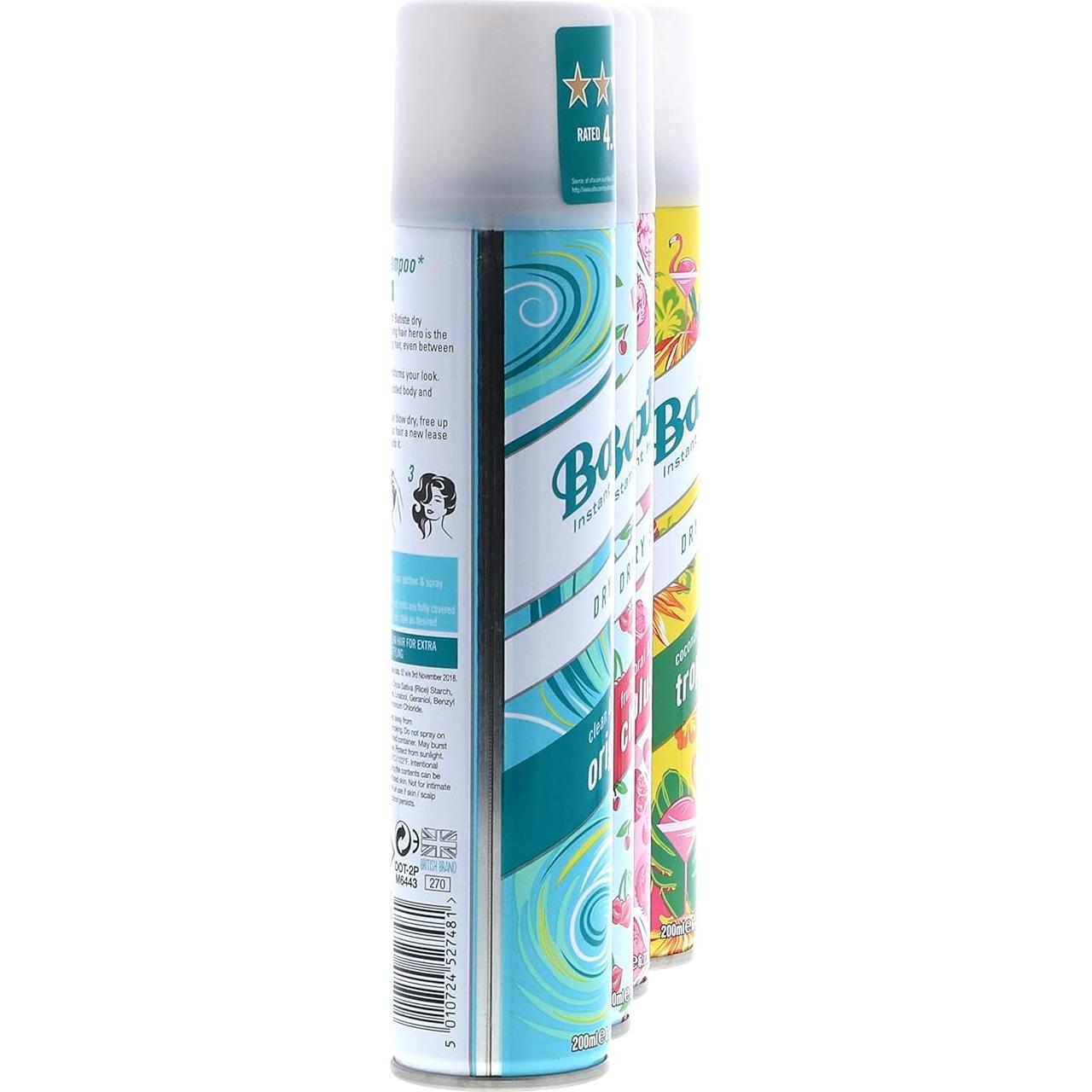 Champú Seco Batiste Original Cereza Rubor Tropical 4x190g