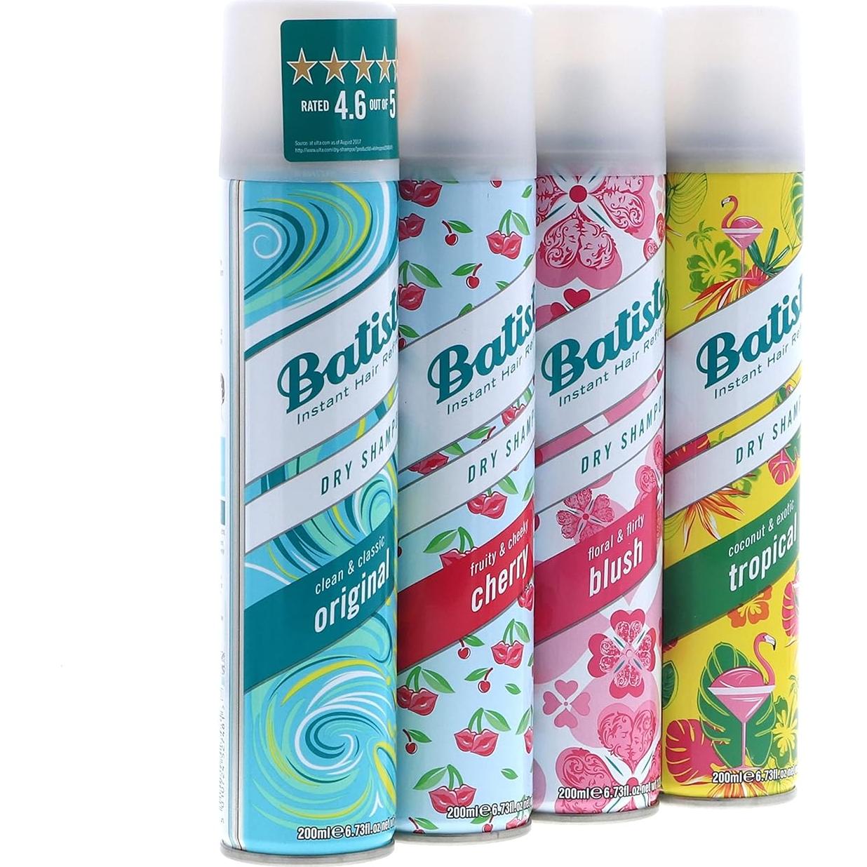 Champú Seco Batiste Original Cereza Rubor Tropical 4x190g