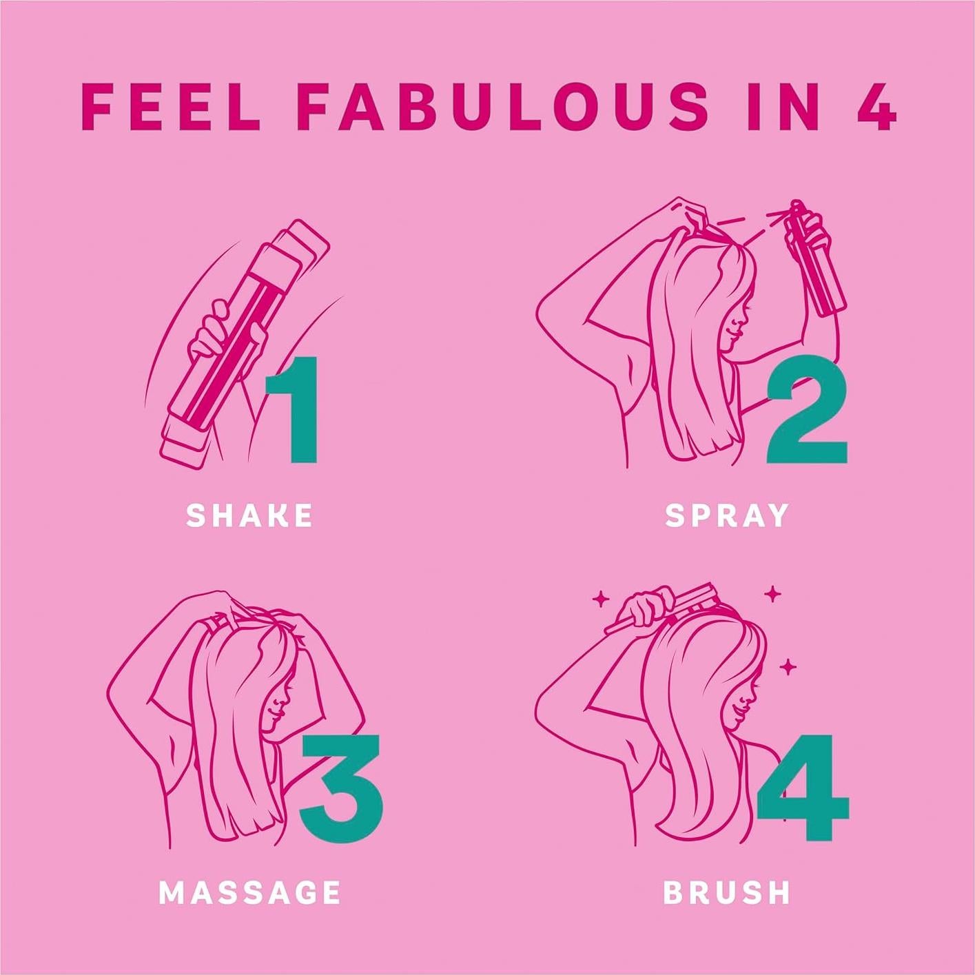 Champú Seco Batiste Rubor 6 Paquetes 199ml Floral