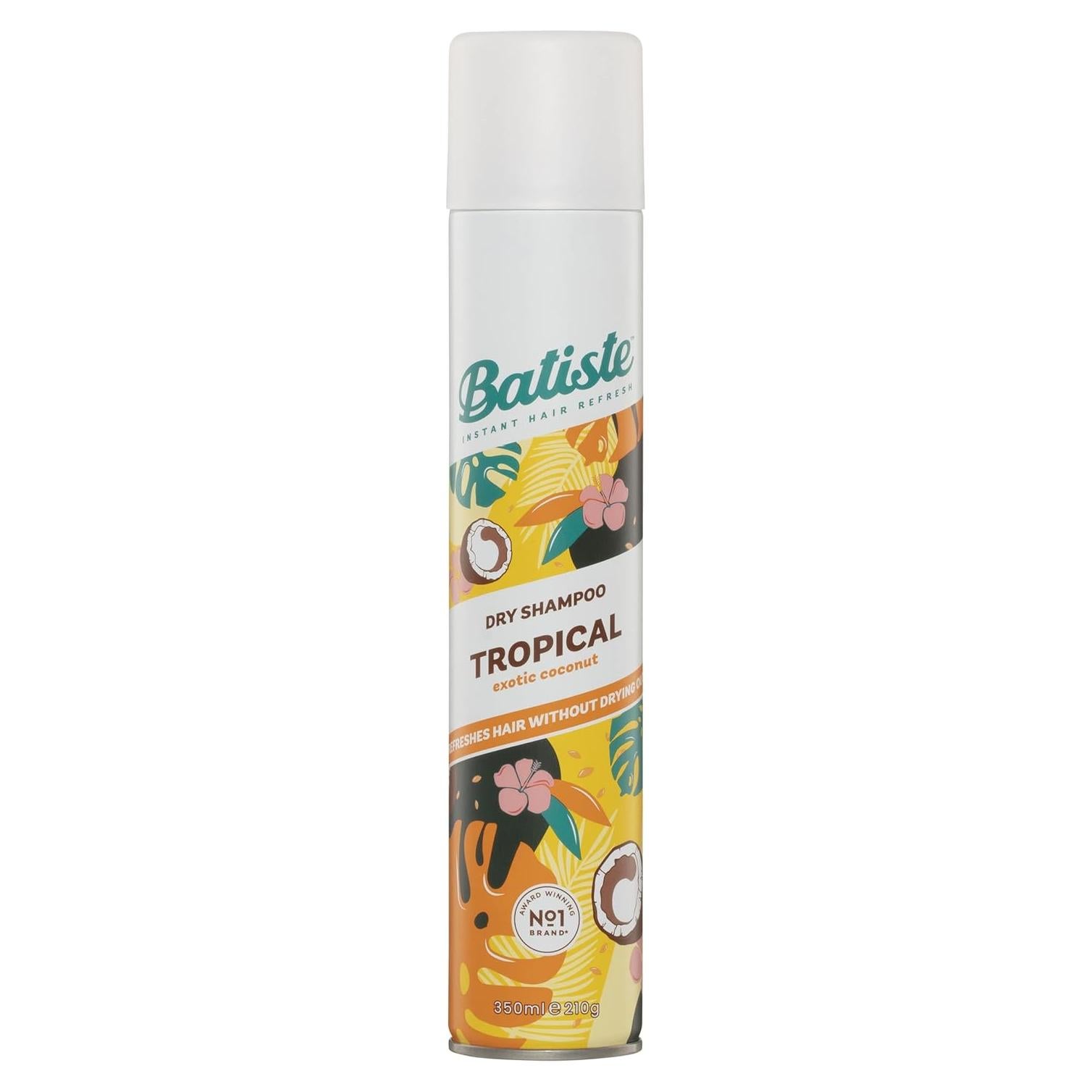 Champú Seco Batiste Tropical Coco 350ml - Paquete de 2