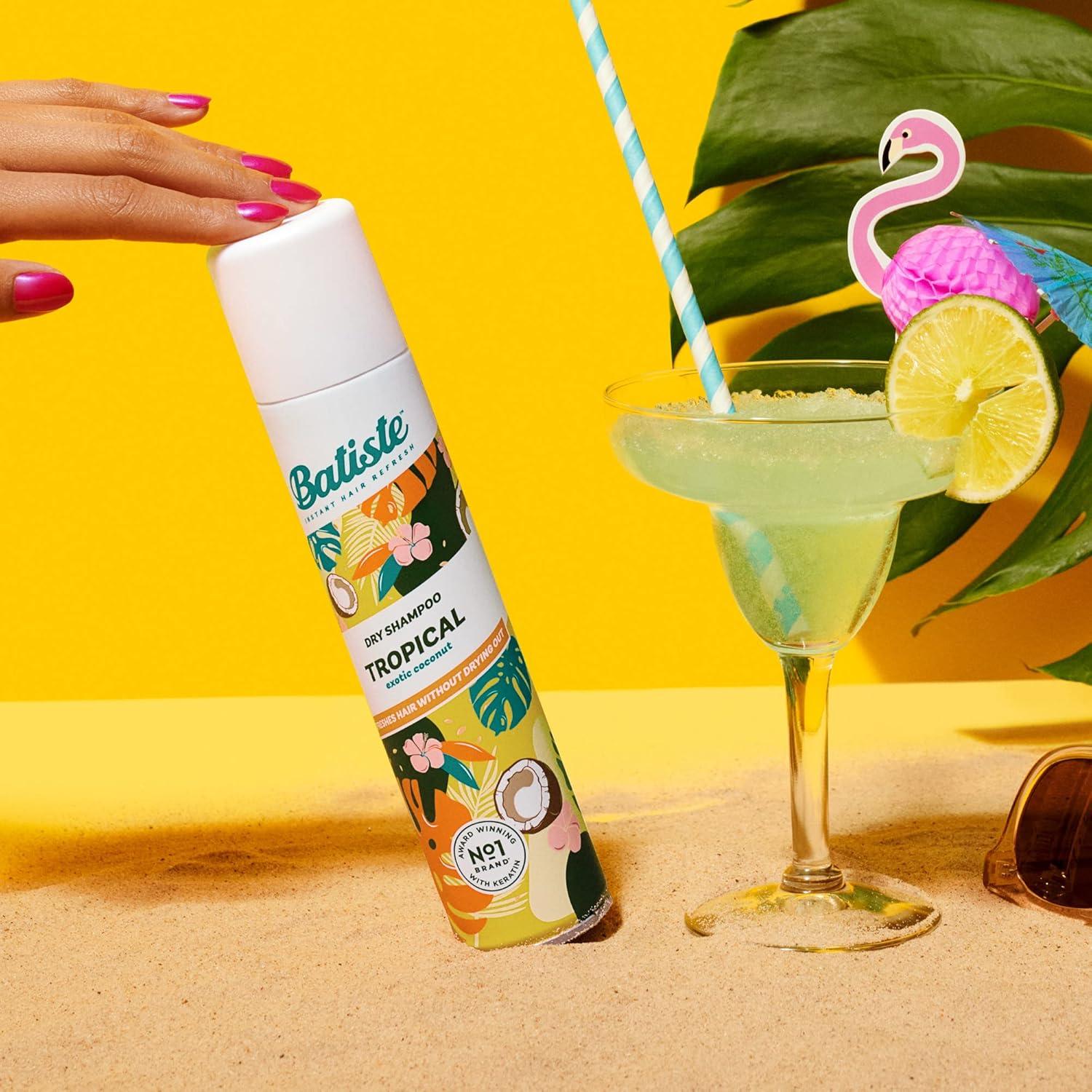 Champú Seco Tropical Batiste 180 g - Refresca y Da Volumen
