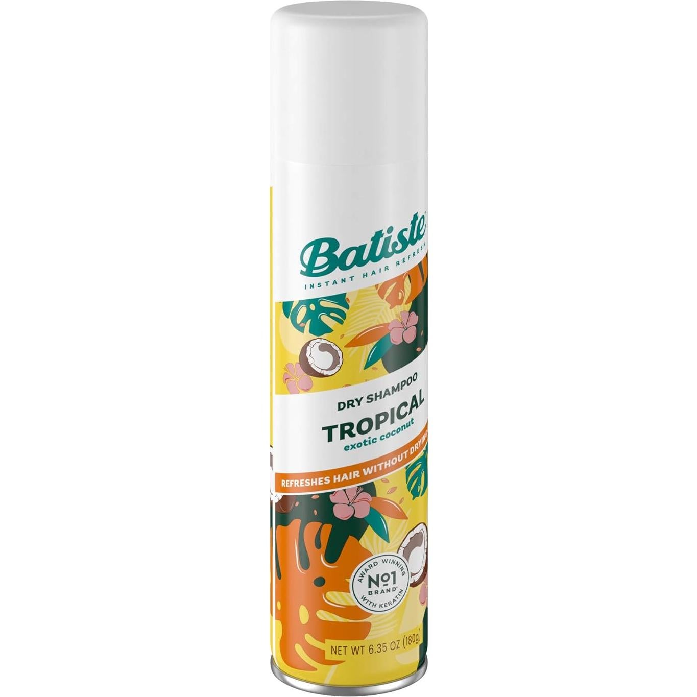 Champú Seco Tropical Batiste 180 g - Refresca y Da Volumen