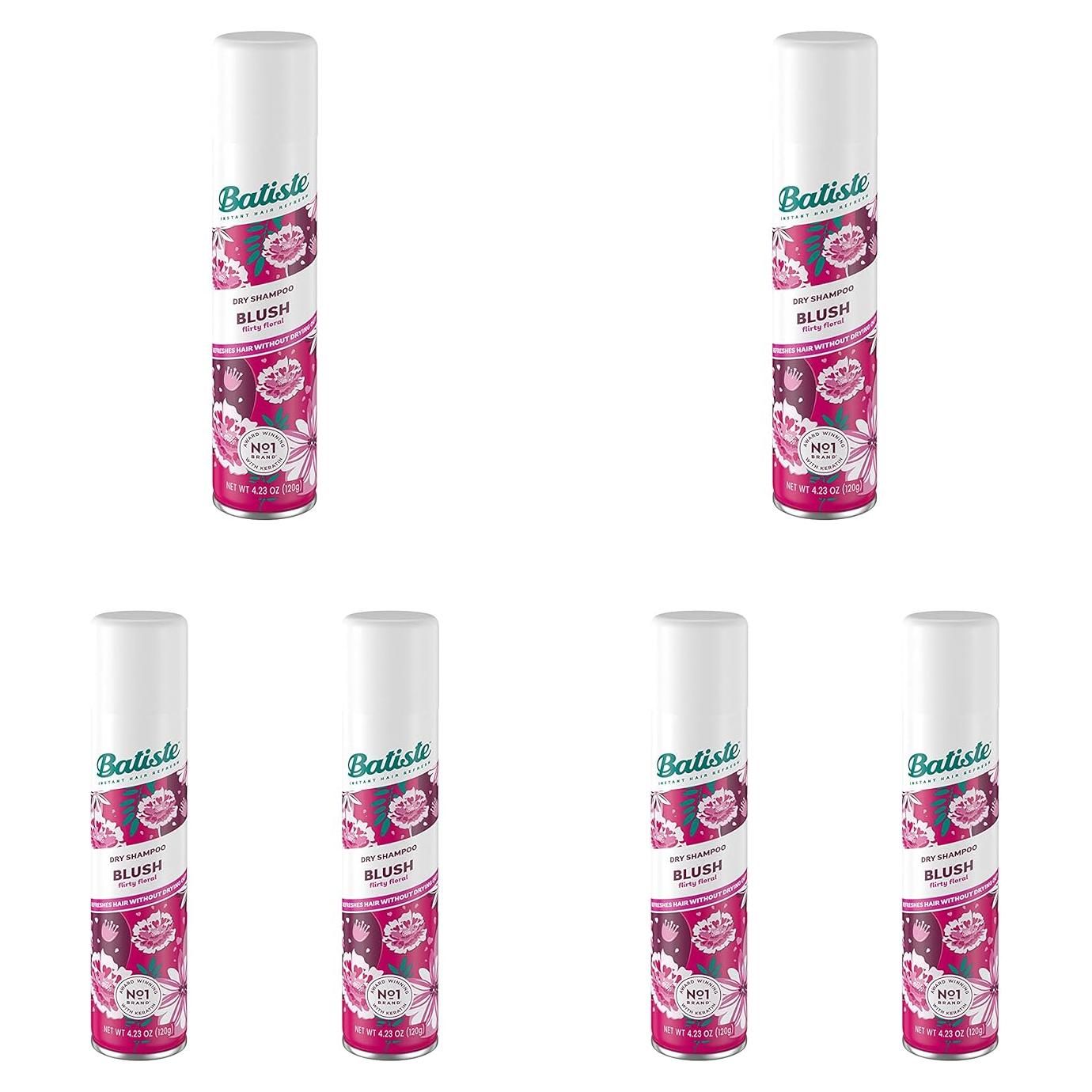 Champú Seco Batiste Rubor 190g - Paquete de 6 Unidades