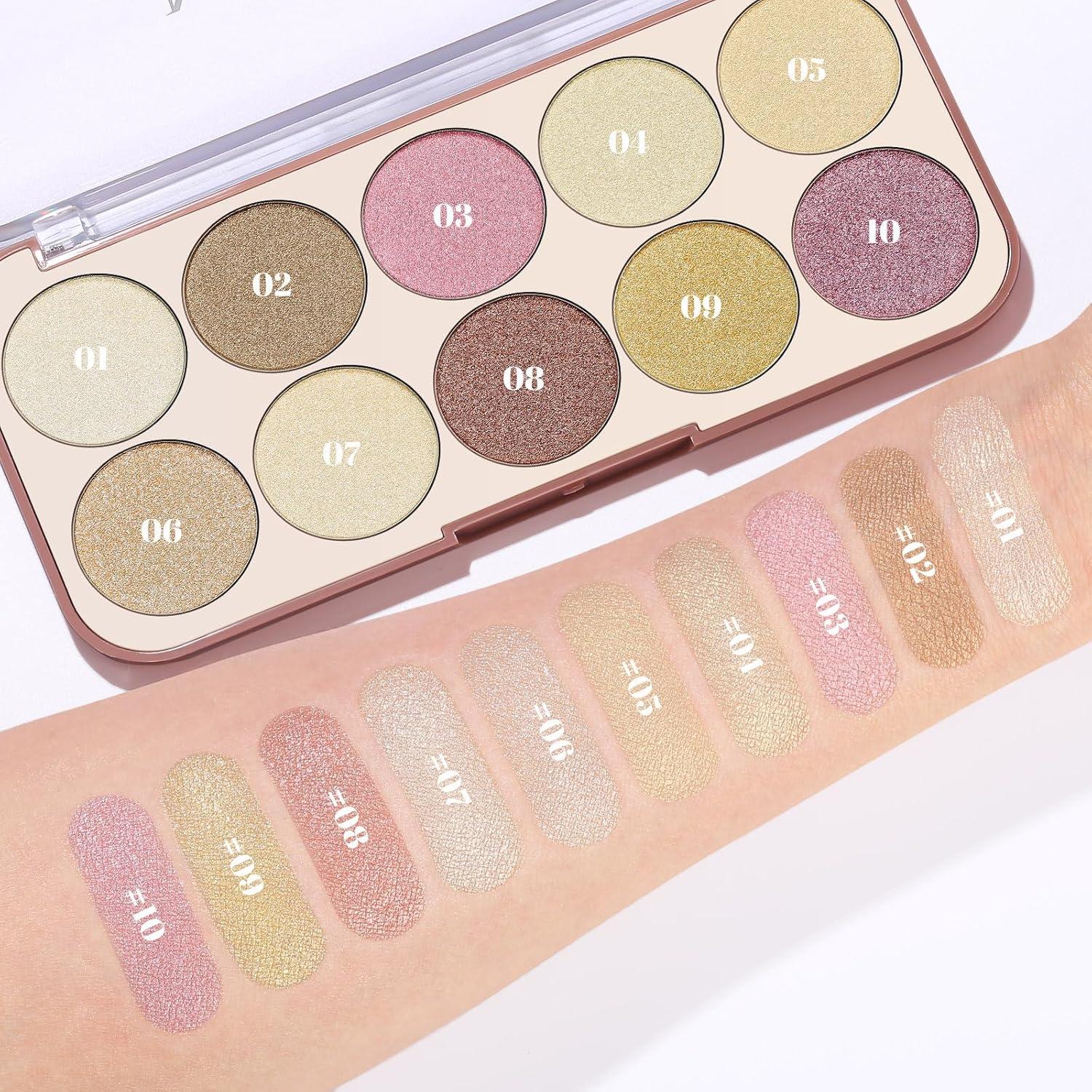 Paleta de Maquillaje Iluminador SPRINGSKY 10 Colores 132g