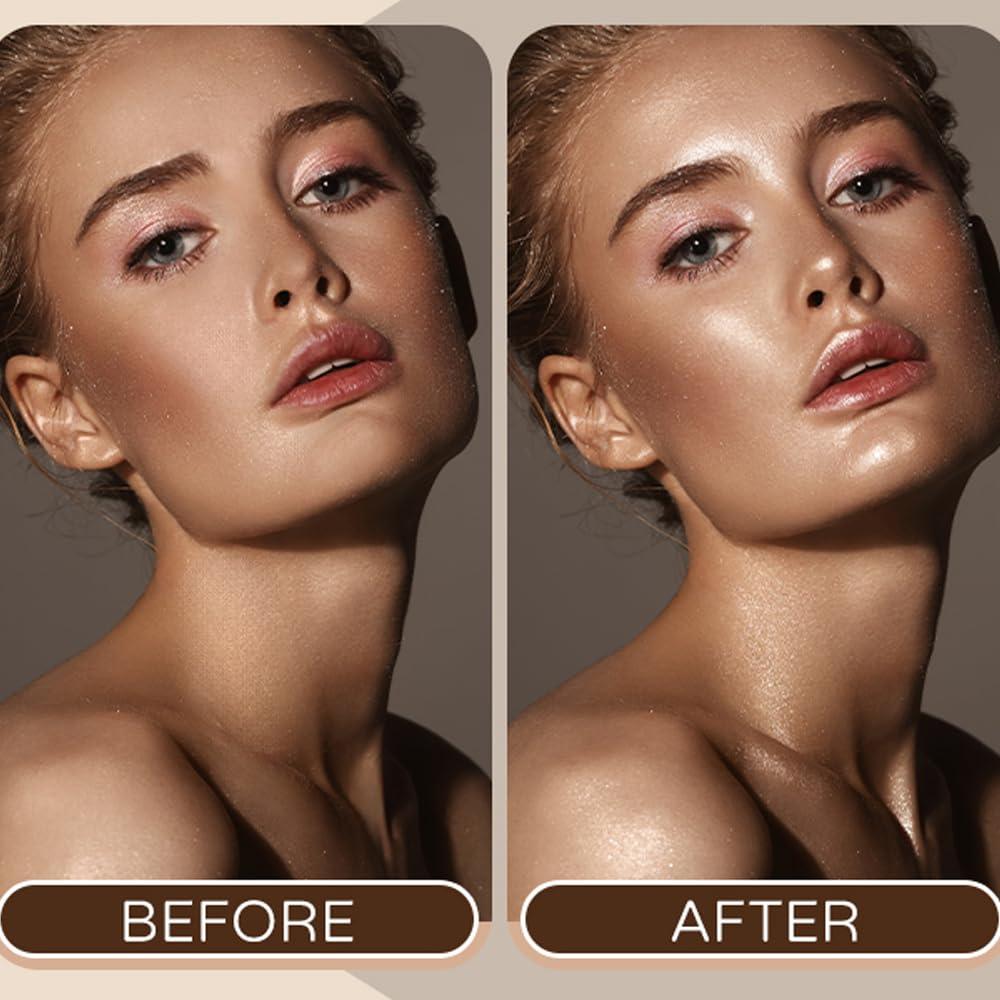 Paleta de Iluminador Facial Mysense con Espejo y Brocha 11g