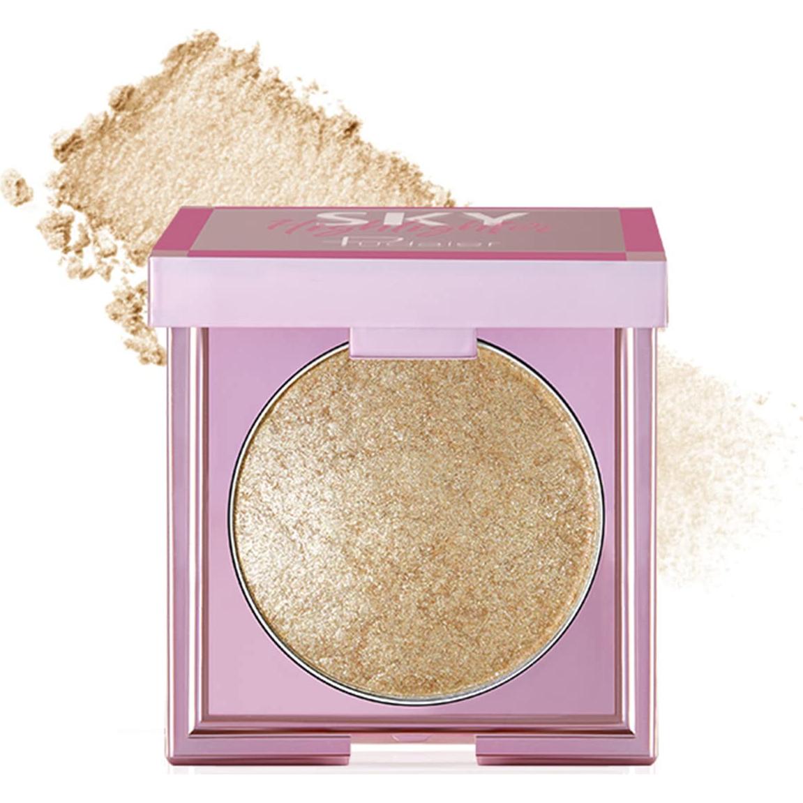 Paleta de Iluminador Facial MAEPEOR 8 Colores Brillo Oro Champán