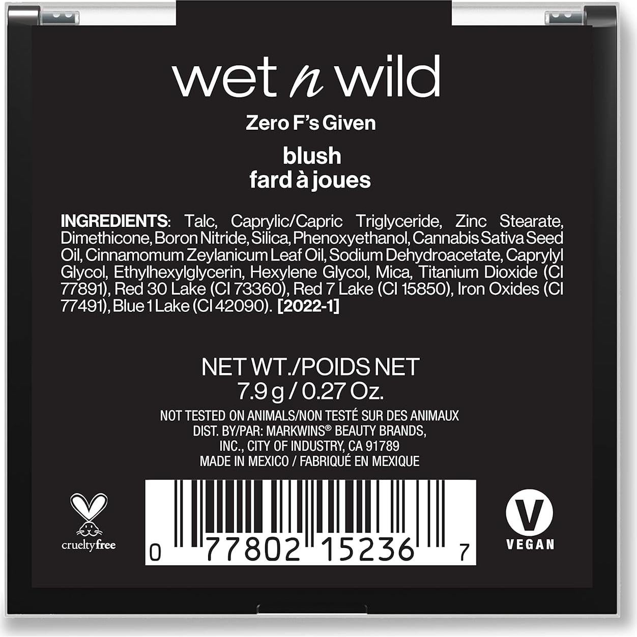 Rubor en Polvo Wet n Wild con Aceite de Cannabis 49.6g