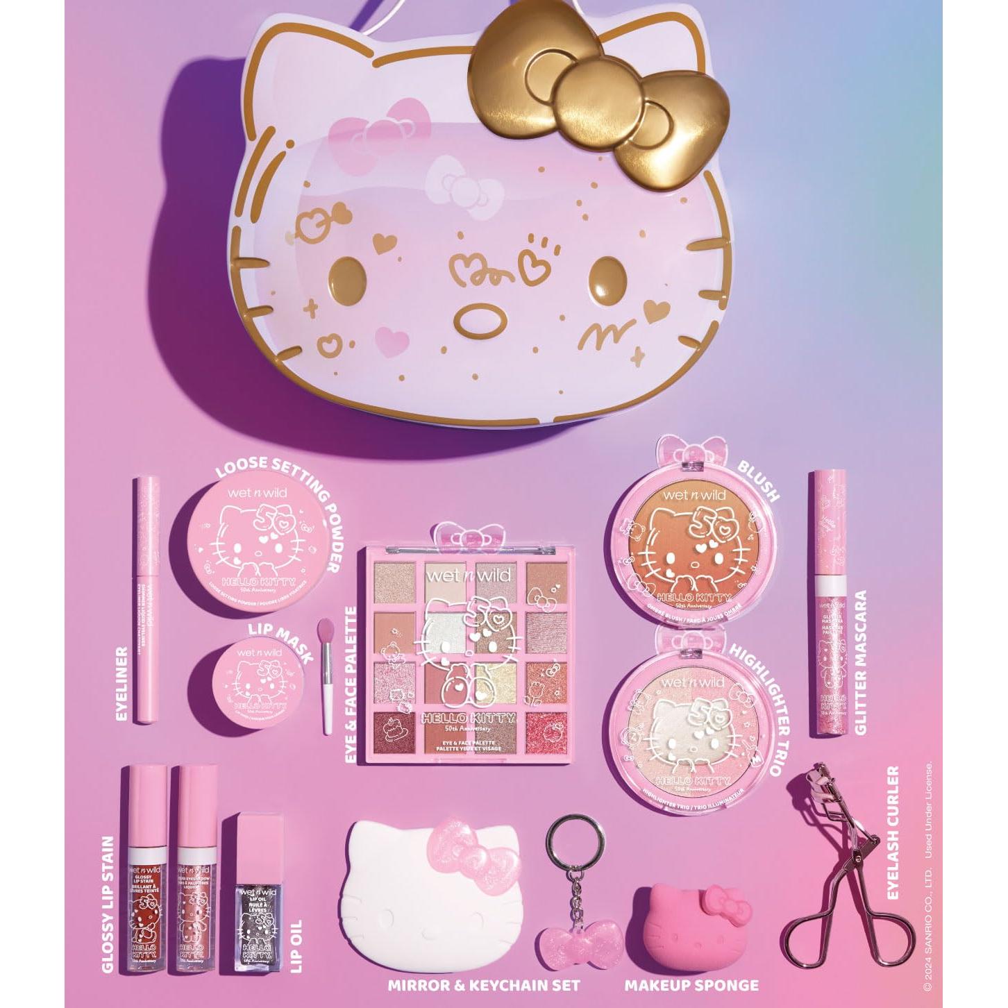 Set de Maquillaje Hello Kitty 50 Aniversario - 13 Piezas