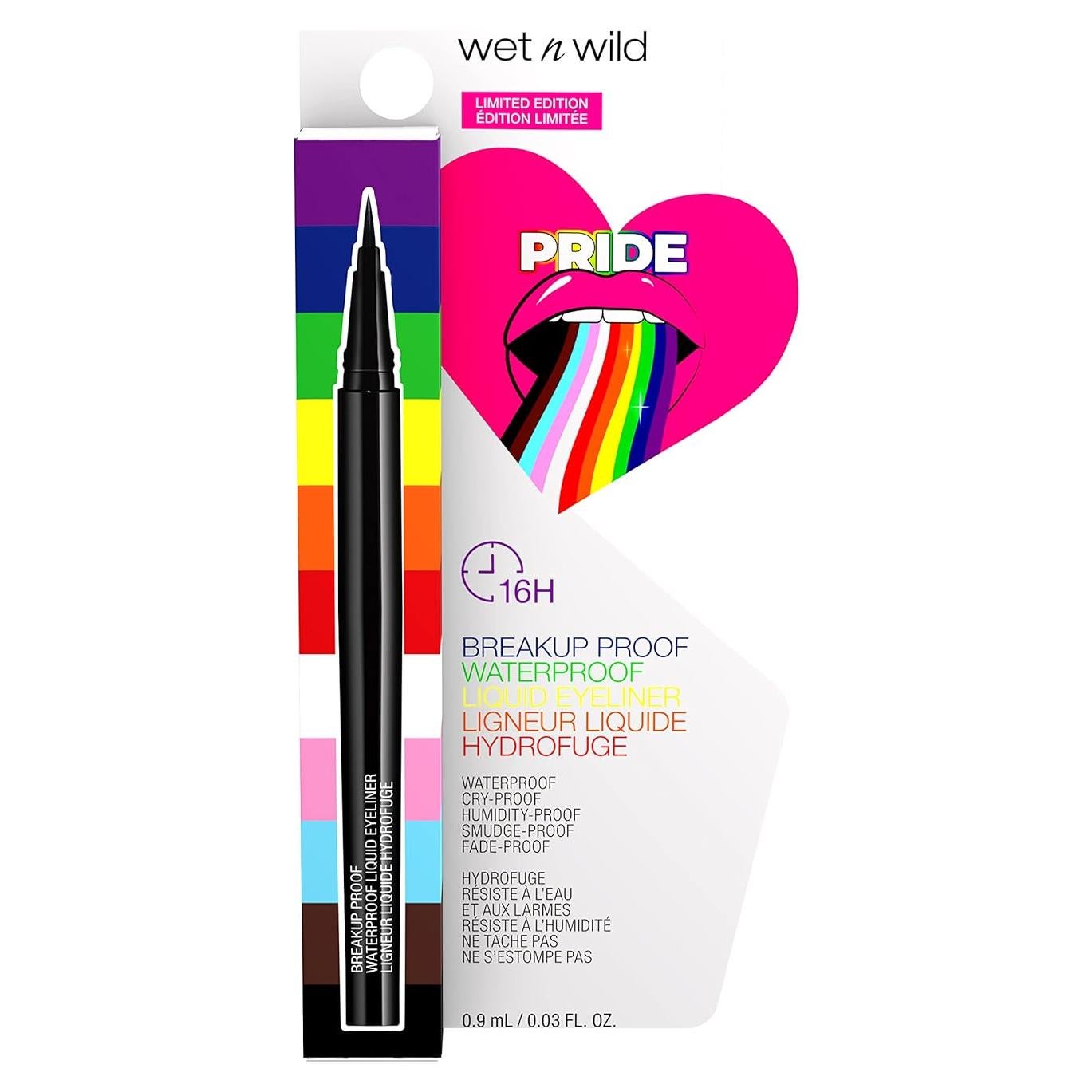 Lápiz de Eyeliner Líquido Wet n Wild Negro Impermeable 1 Cuenta