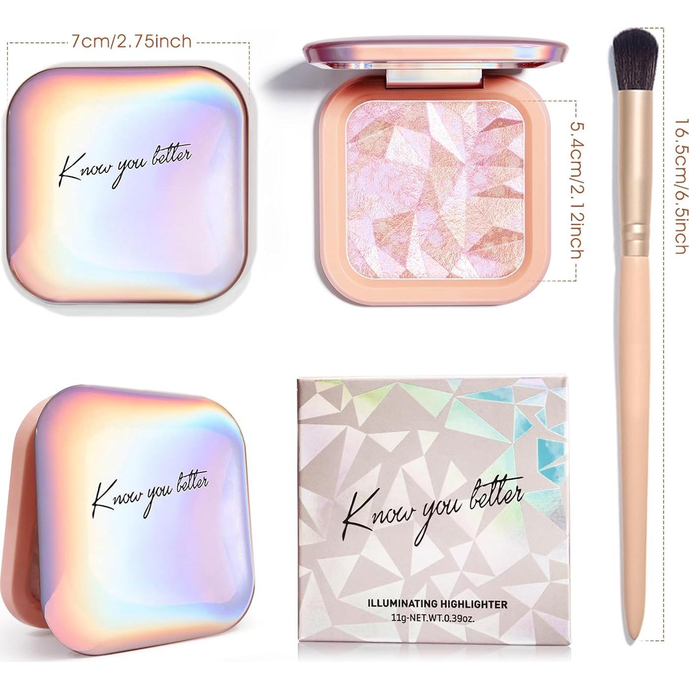 Paleta de Maquillaje Iluminador LSxia Dorado Rosa 11g