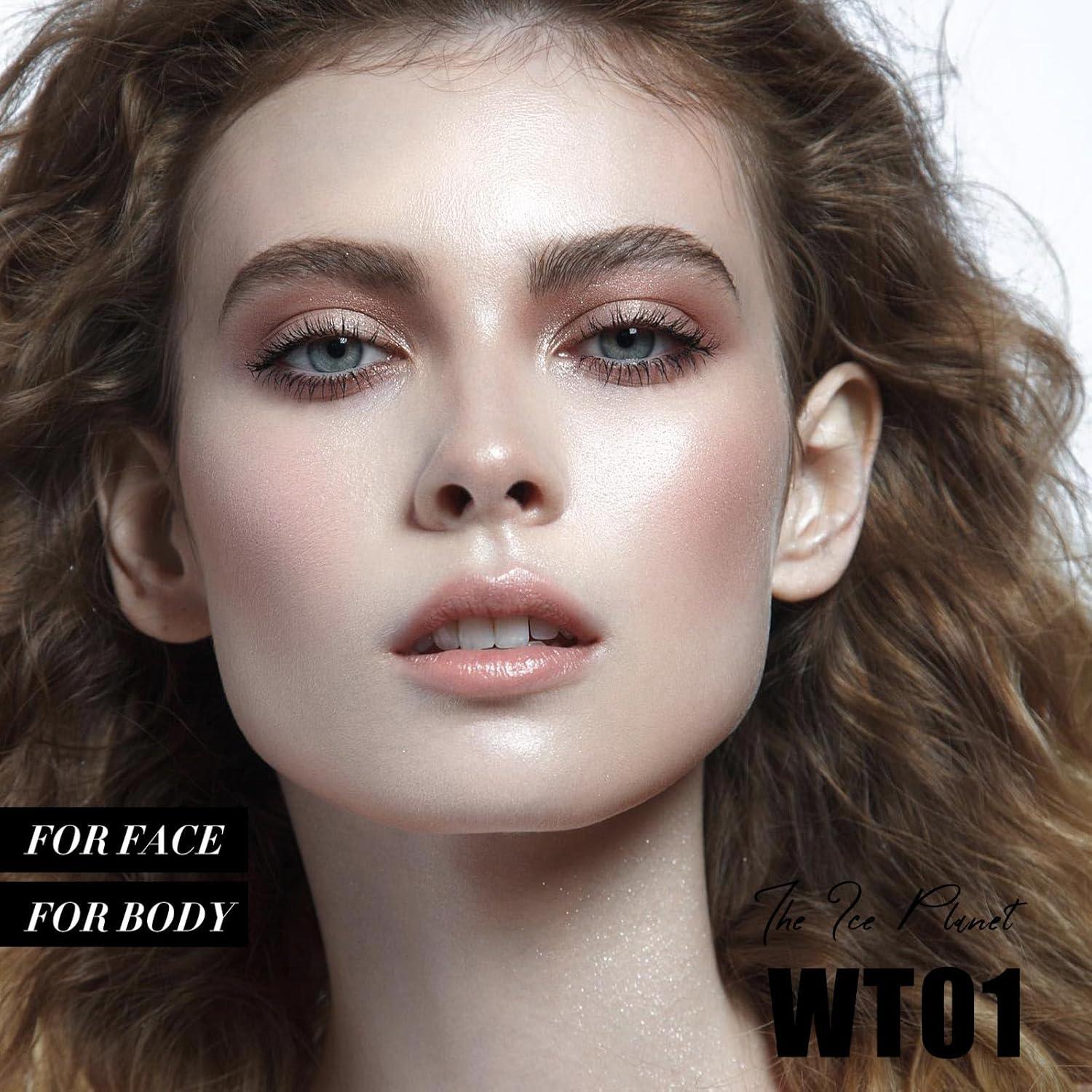 Iluminador Facial en Polvo FOCALLURE WT01 El Planeta Hielo