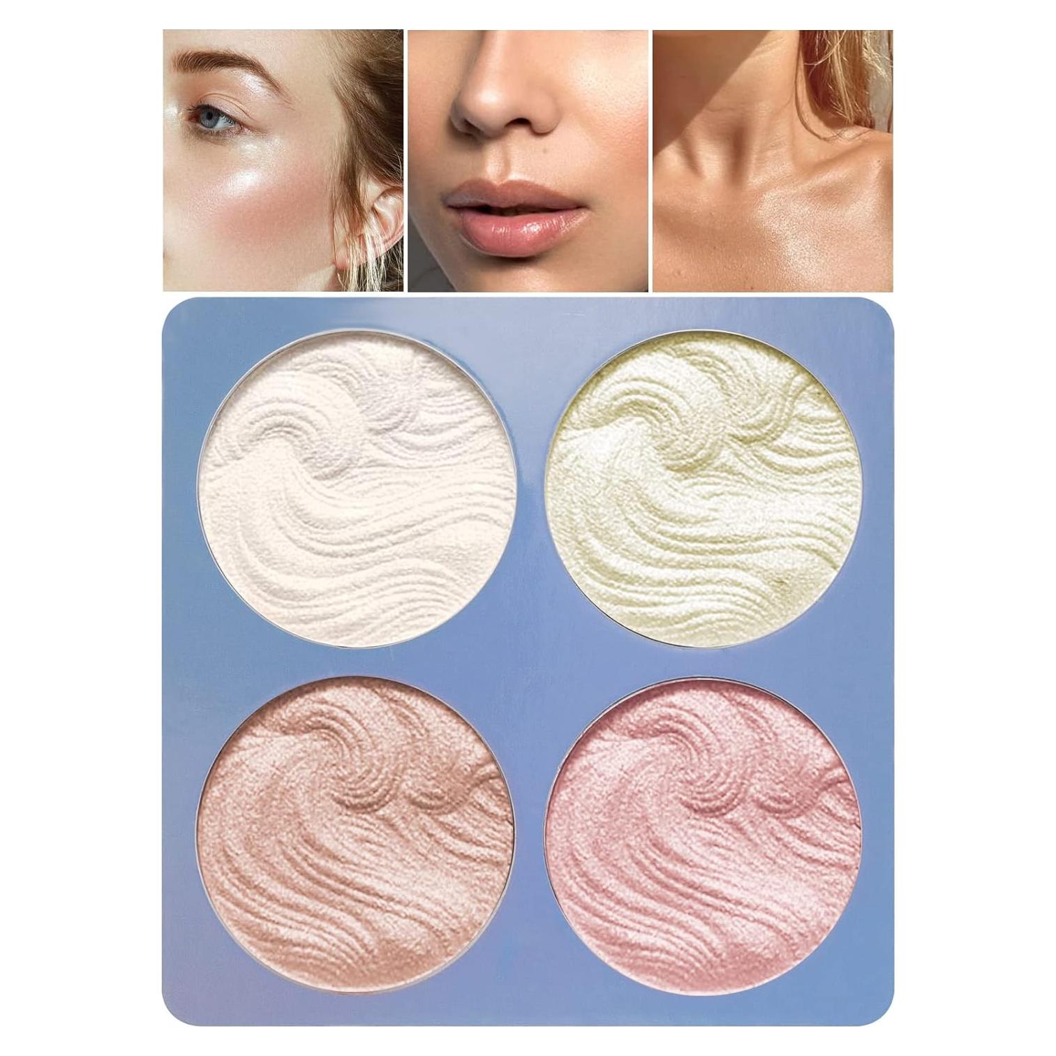 Paleta de Iluminador Boobeen - 4 Colores Brillantes 40g