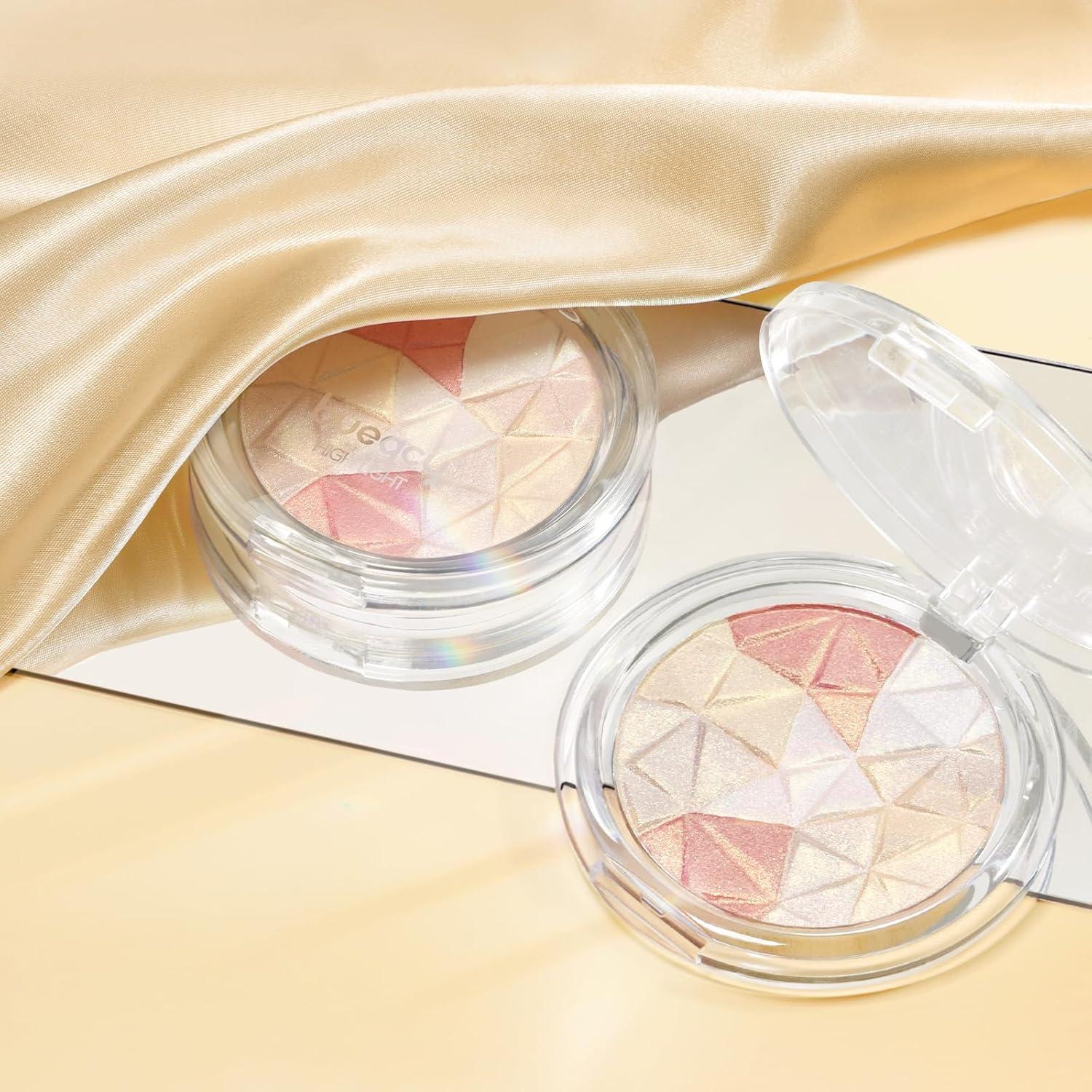 Paleta de Iluminador Facial HOSAILY Multicromo 8.1x8cm Brillo Natural