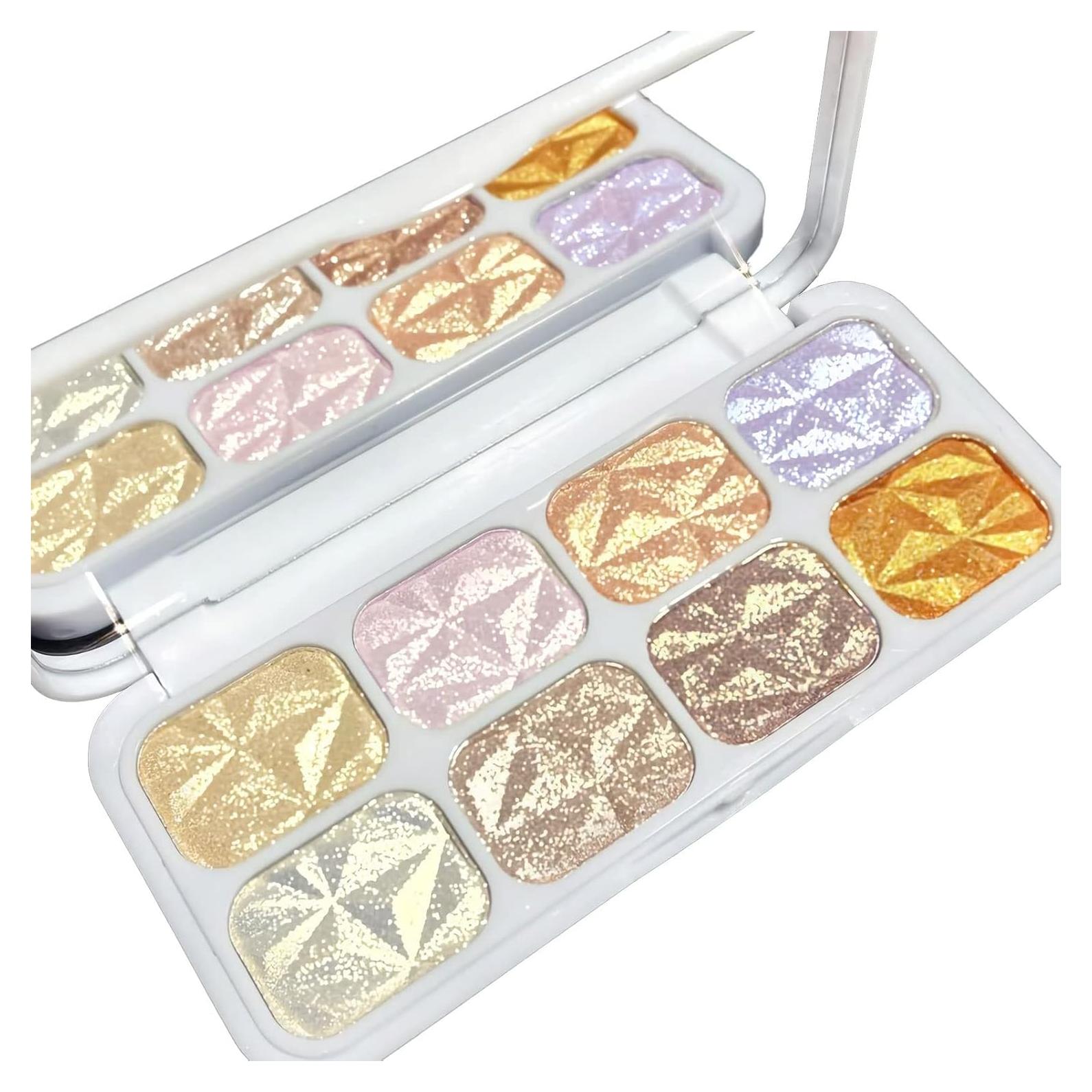 Paleta de Maquillaje Iluminador Facial SUMEITANG 8 Colores Brillantes
