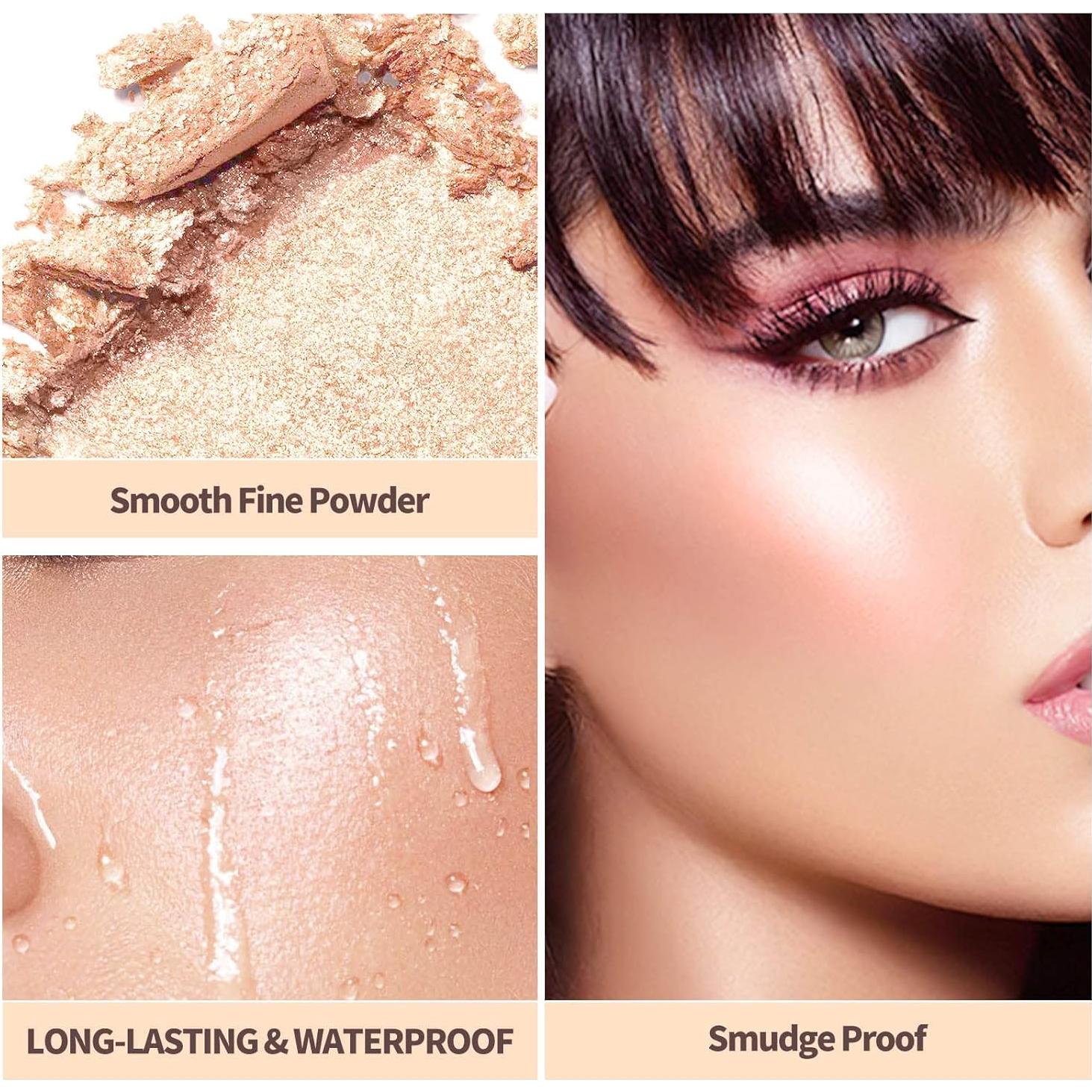 Paleta de Maquillaje Iluminador Facial SUMEITANG 8 Colores Brillantes