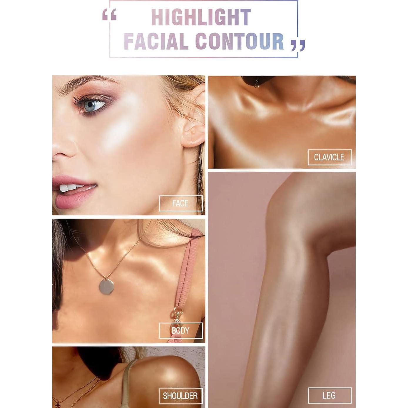 Paleta de Maquillaje Iluminador Facial SUMEITANG 8 Colores Brillantes