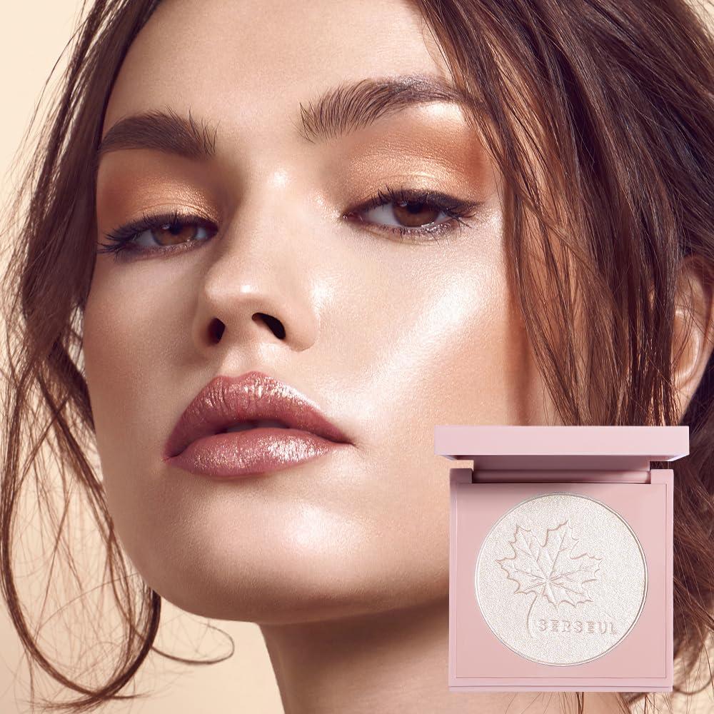 Paleta de Maquillaje Iluminador Serseul - Champán Blanco y Rosa