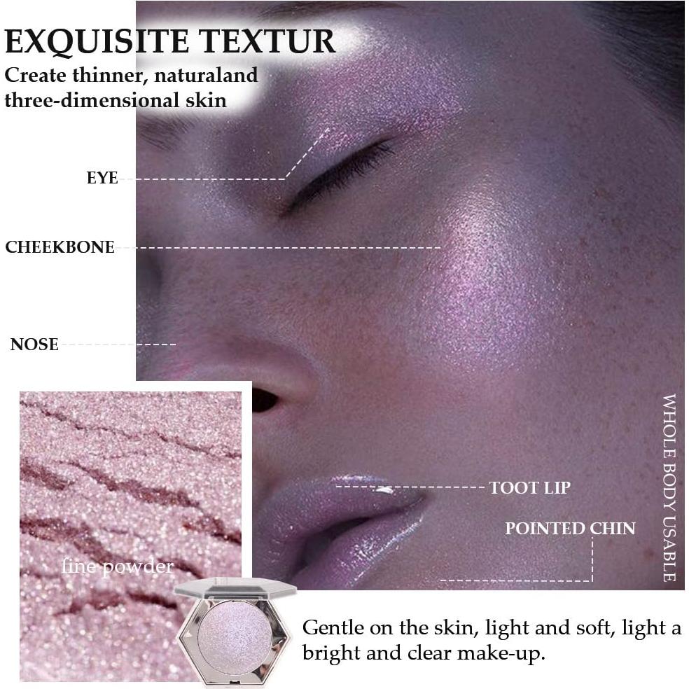 Paleta de Iluminador evpct A02 Rosa Sirena 7.65g Brillante