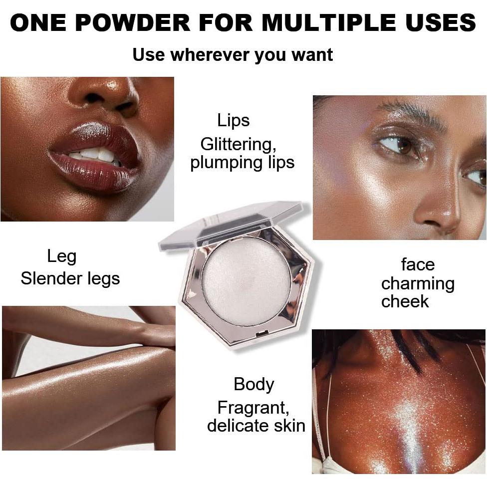 Iluminador Facial Brillante DIARIO DE AMY Blanco Perla 68g