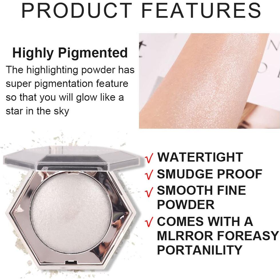 Iluminador Facial Brillante DIARIO DE AMY Blanco Perla 68g