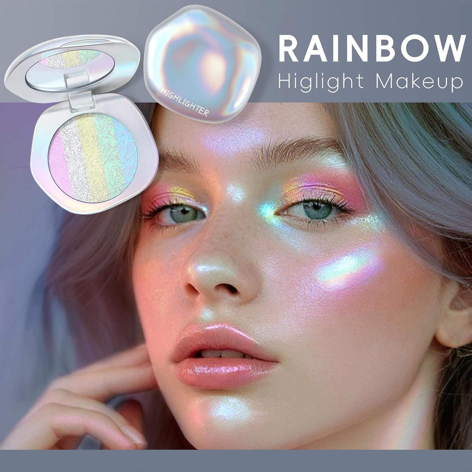 Paleta de Iluminador Chameleon 5 Colores - Maquillaje Holográfico