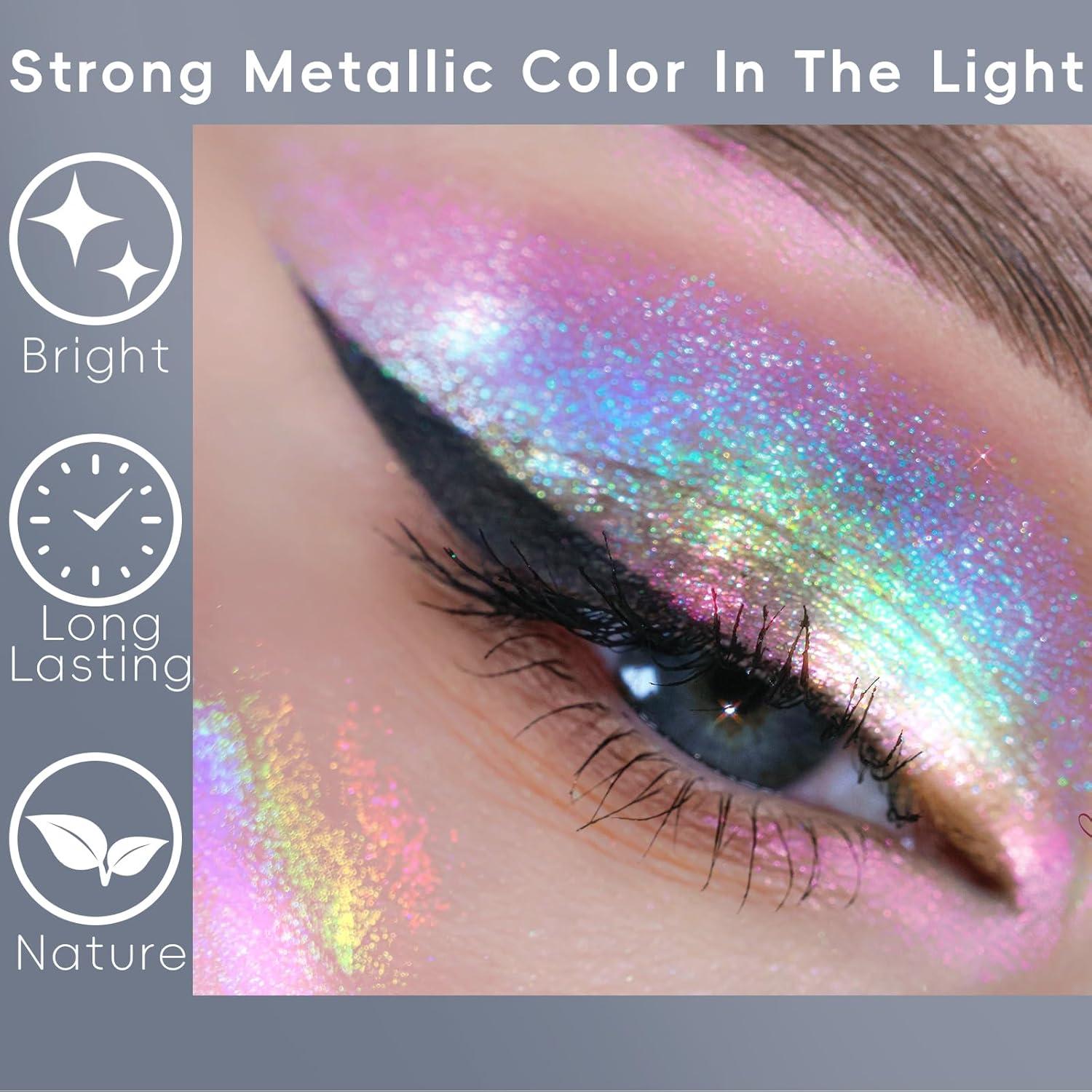 Paleta de Iluminador Chameleon 5 Colores - Maquillaje Holográfico