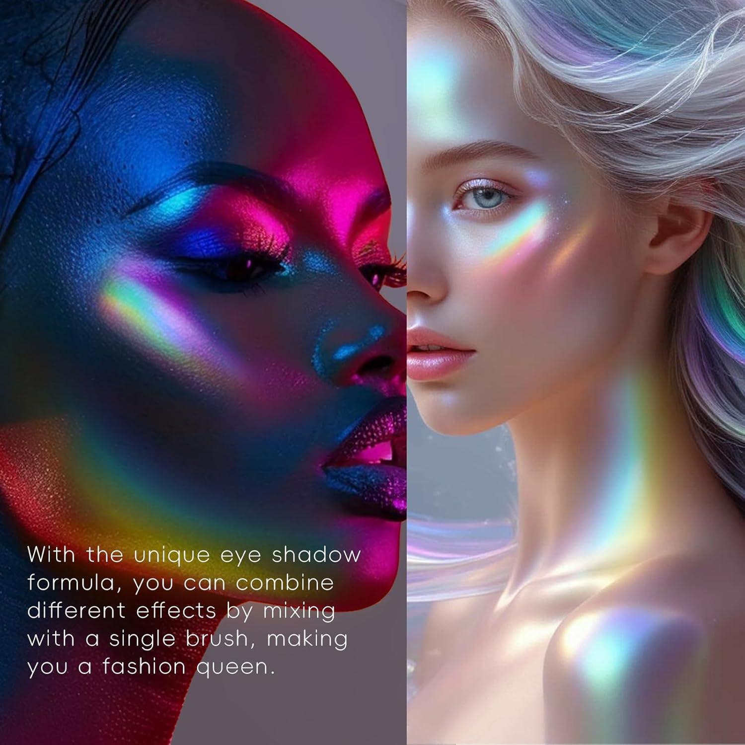 Paleta de Iluminador Chameleon 5 Colores - Maquillaje Holográfico