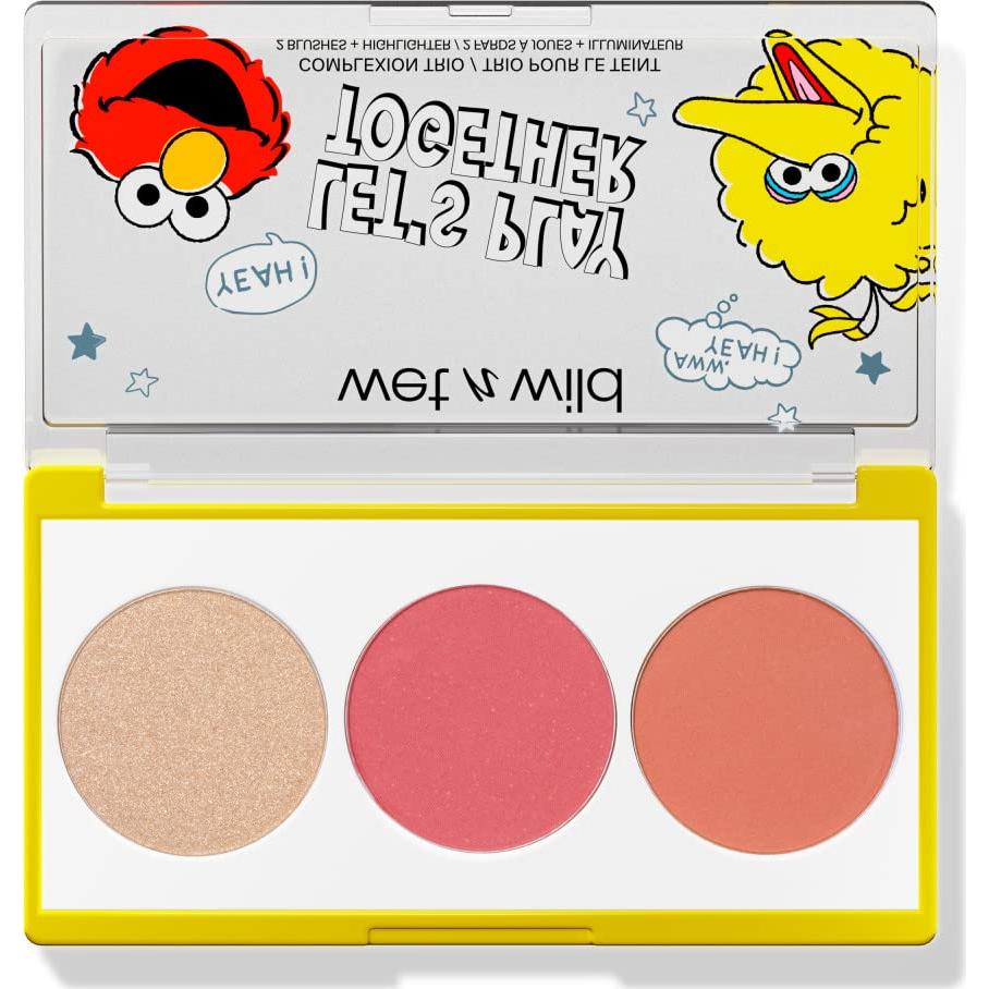 Trío de Tez Wet n Wild x Sesame Street - Rubores e Iluminador