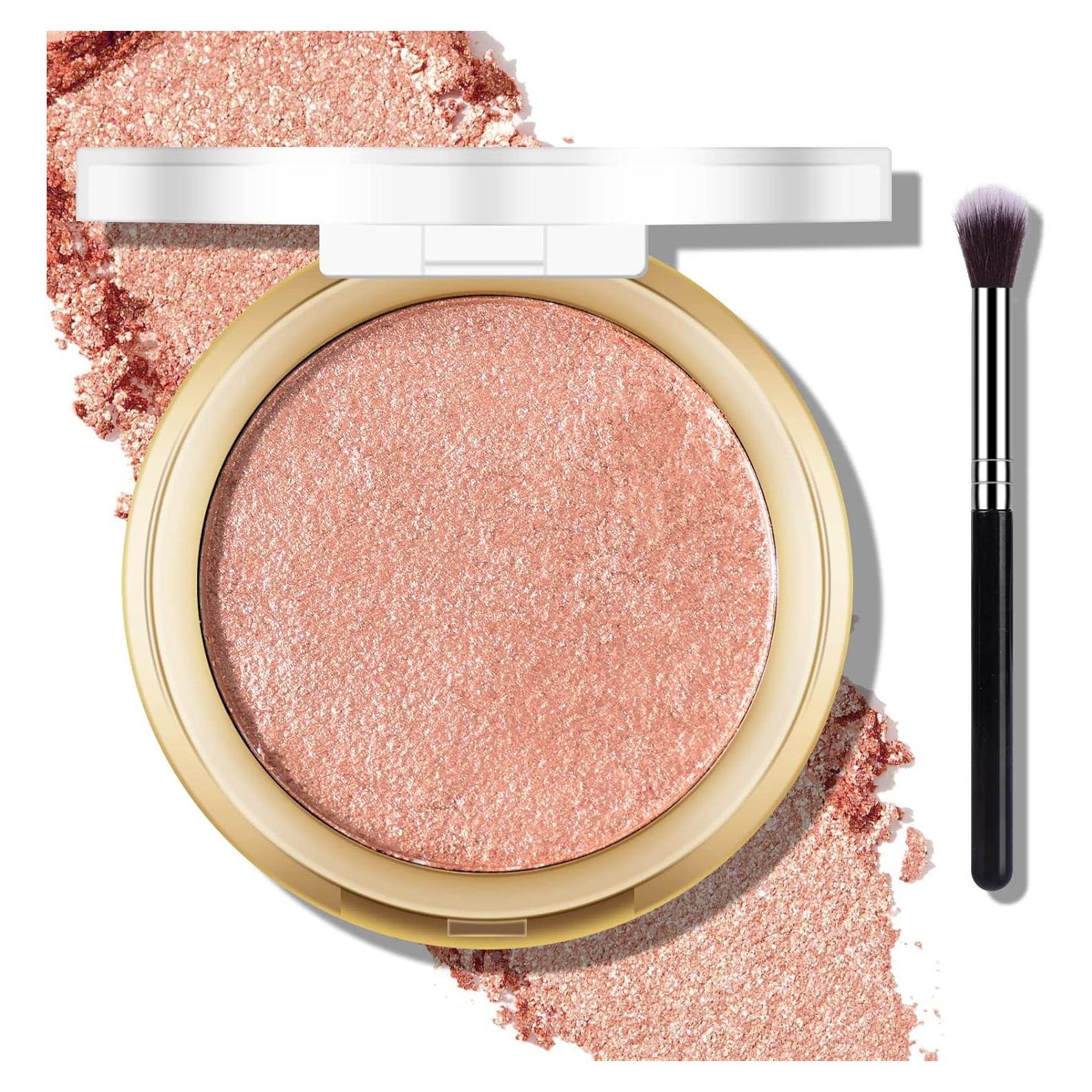 Paleta de Iluminador Horneado FREEORR 6 Colores 5.5g #05 Marrón Dorado