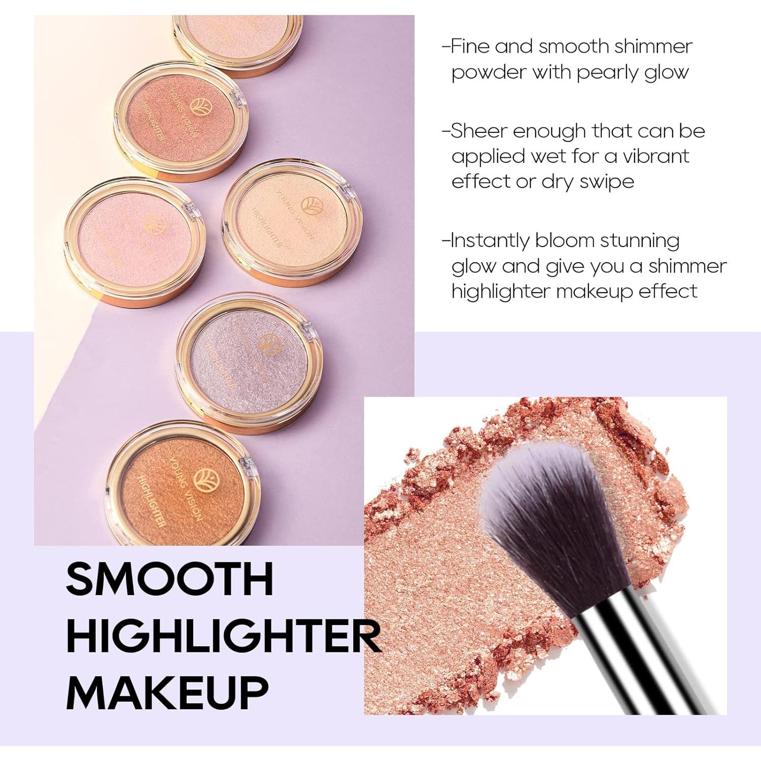 Paleta de Iluminador Horneado FREEORR 6 Colores 5.5g #05 Marrón Dorado