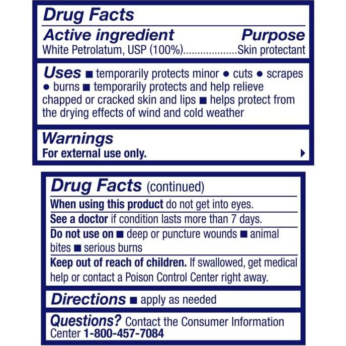 Vaselina 100% Pura Original 49g - Paquete de 3 Tarros