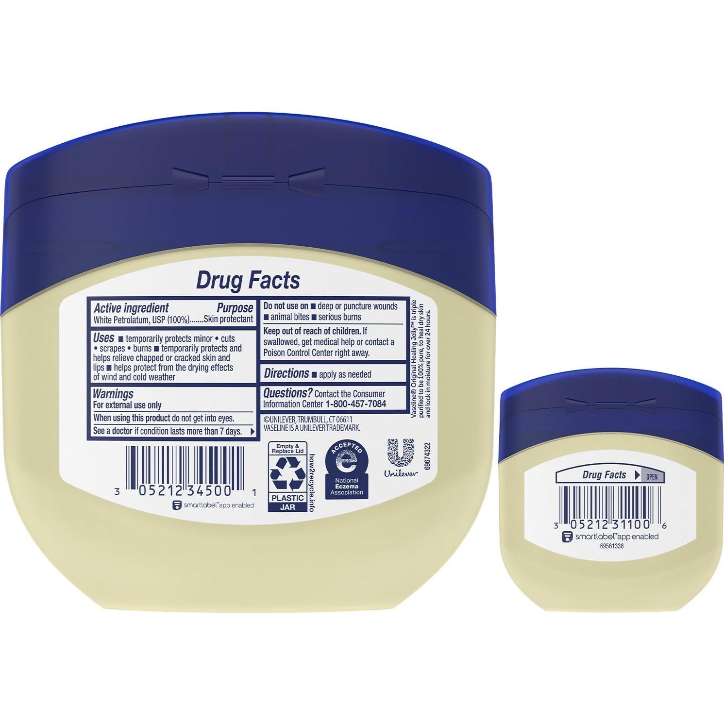 Vaselina Gel Sanador Original 4-Pack 368.5g y 49.6g Hipoalergénico