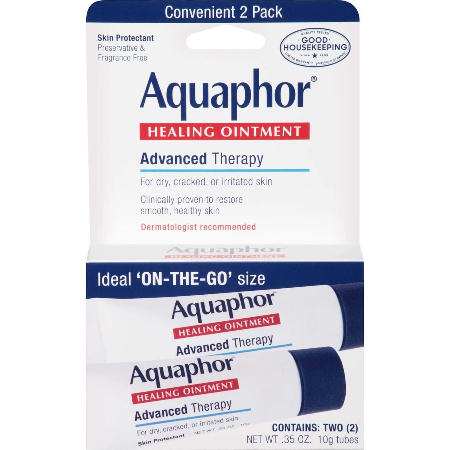 Ungüento Sanador Aquaphor, Terapia Avanzada, 24 Paquetes de 10 g