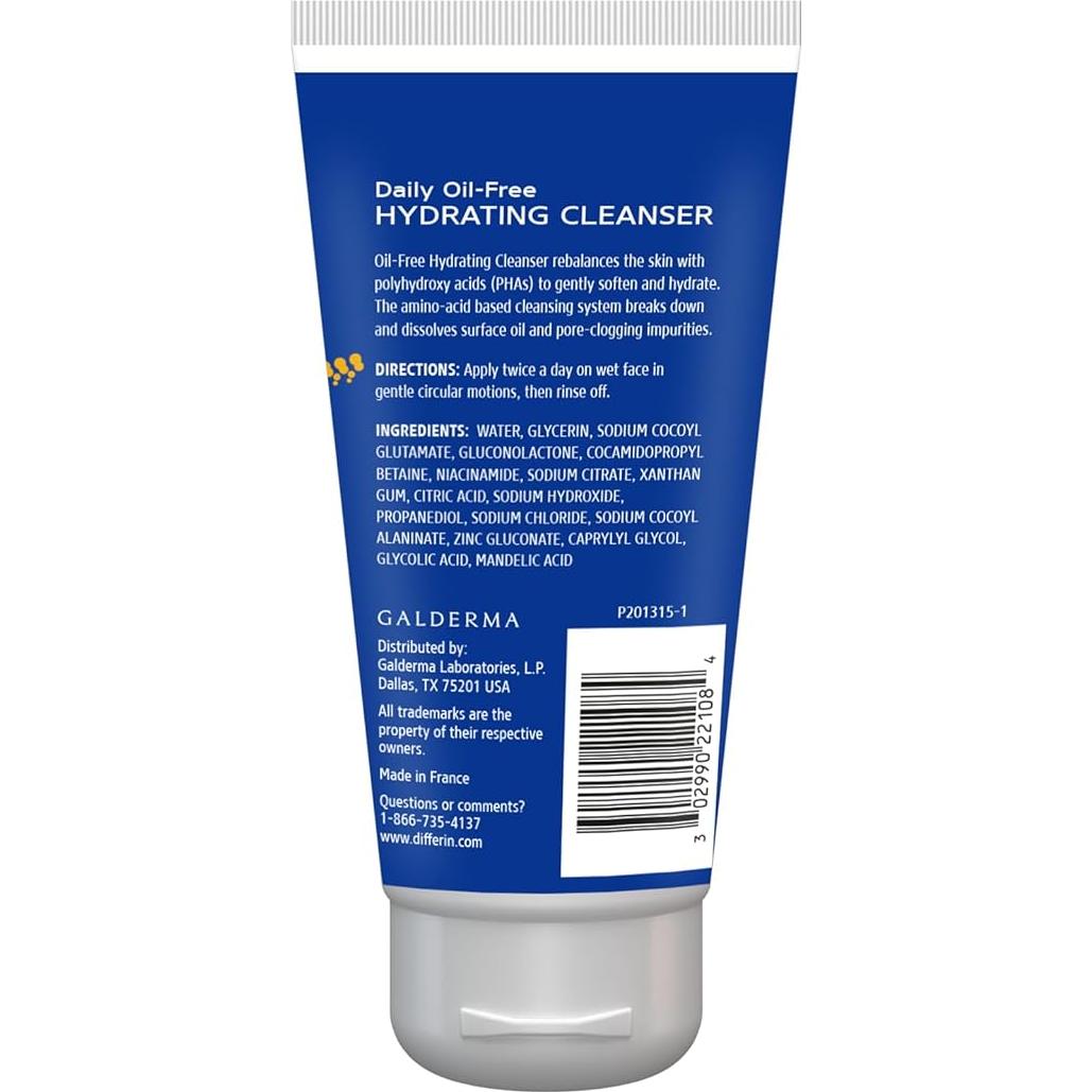 Limpiador Facial Differin 170 g - Hidratante Diario Sin Aceite