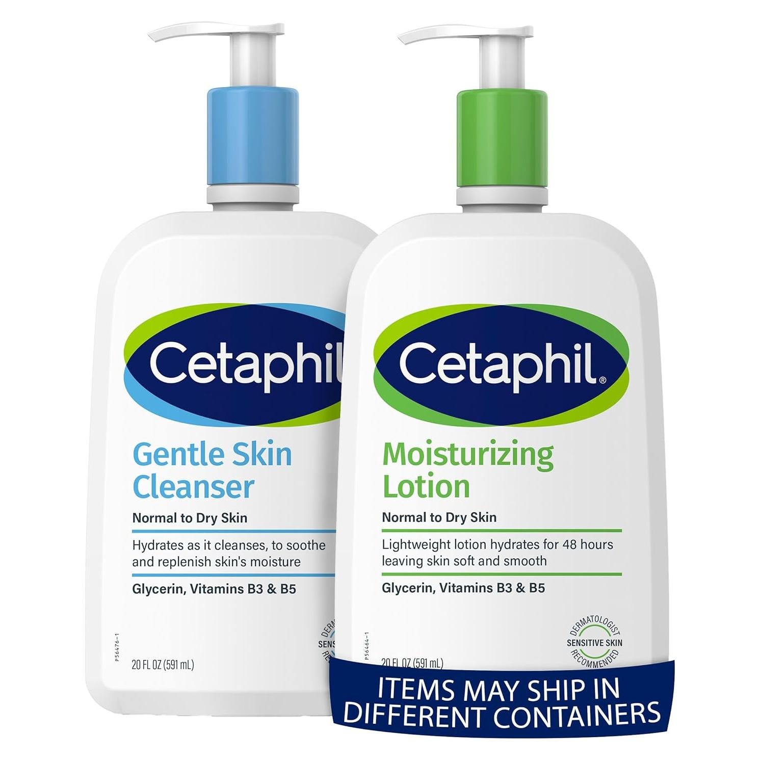 Hidratante Corporal Cetaphil 567g y Limpiador Suave 20oz