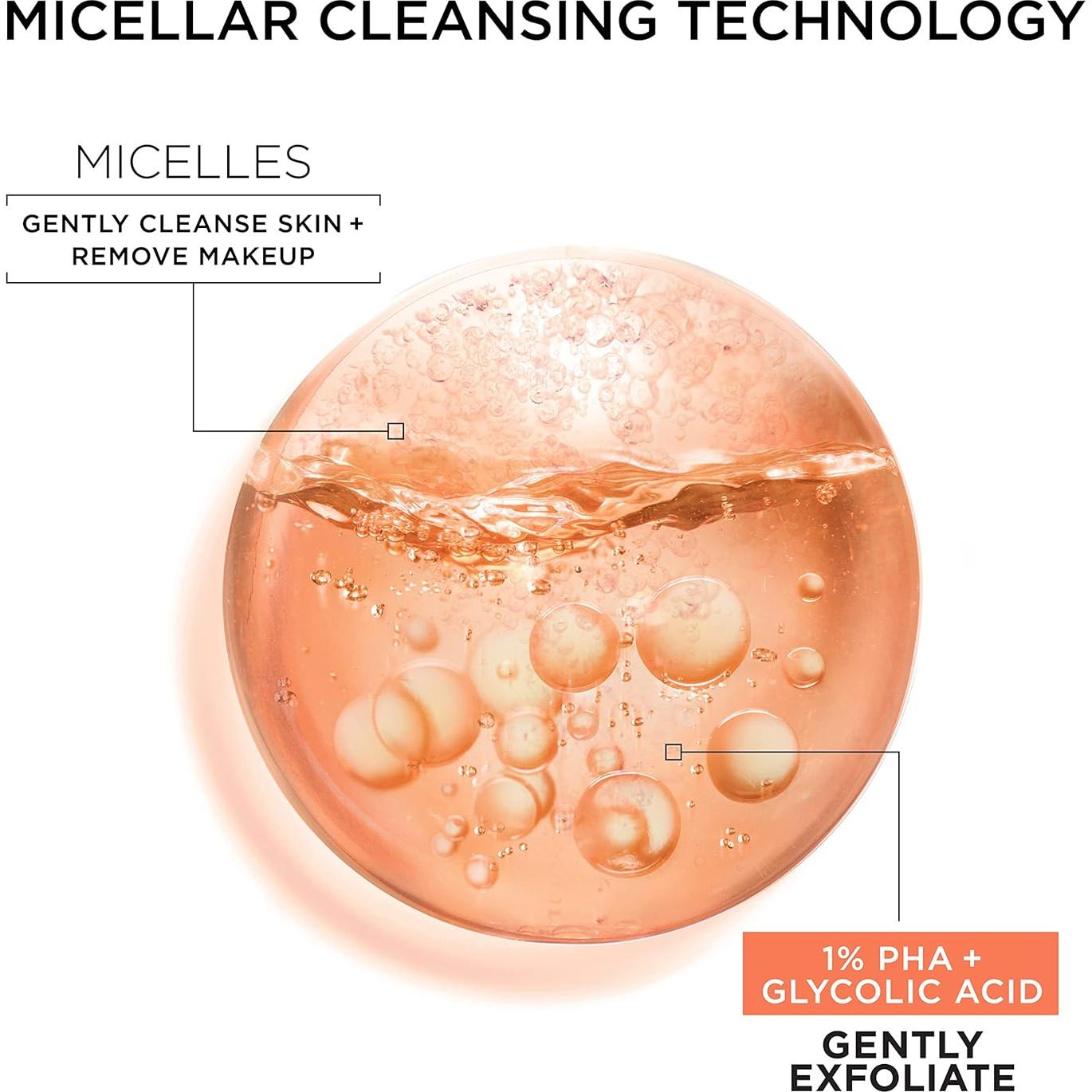 Garnier SkinActive Agua Micelar Exfoliante 1% PHA 2L