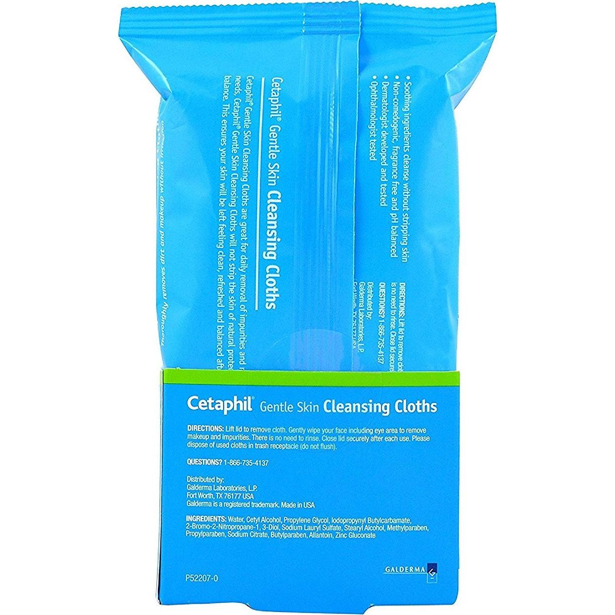 Toallitas Limpiadoras Suaves Cetaphil - 50 Toallitas