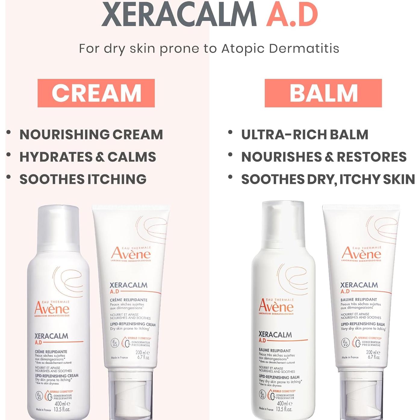 Crema Hidratante Avène XeraCalm A.D 450g Piel Seca y Eccema