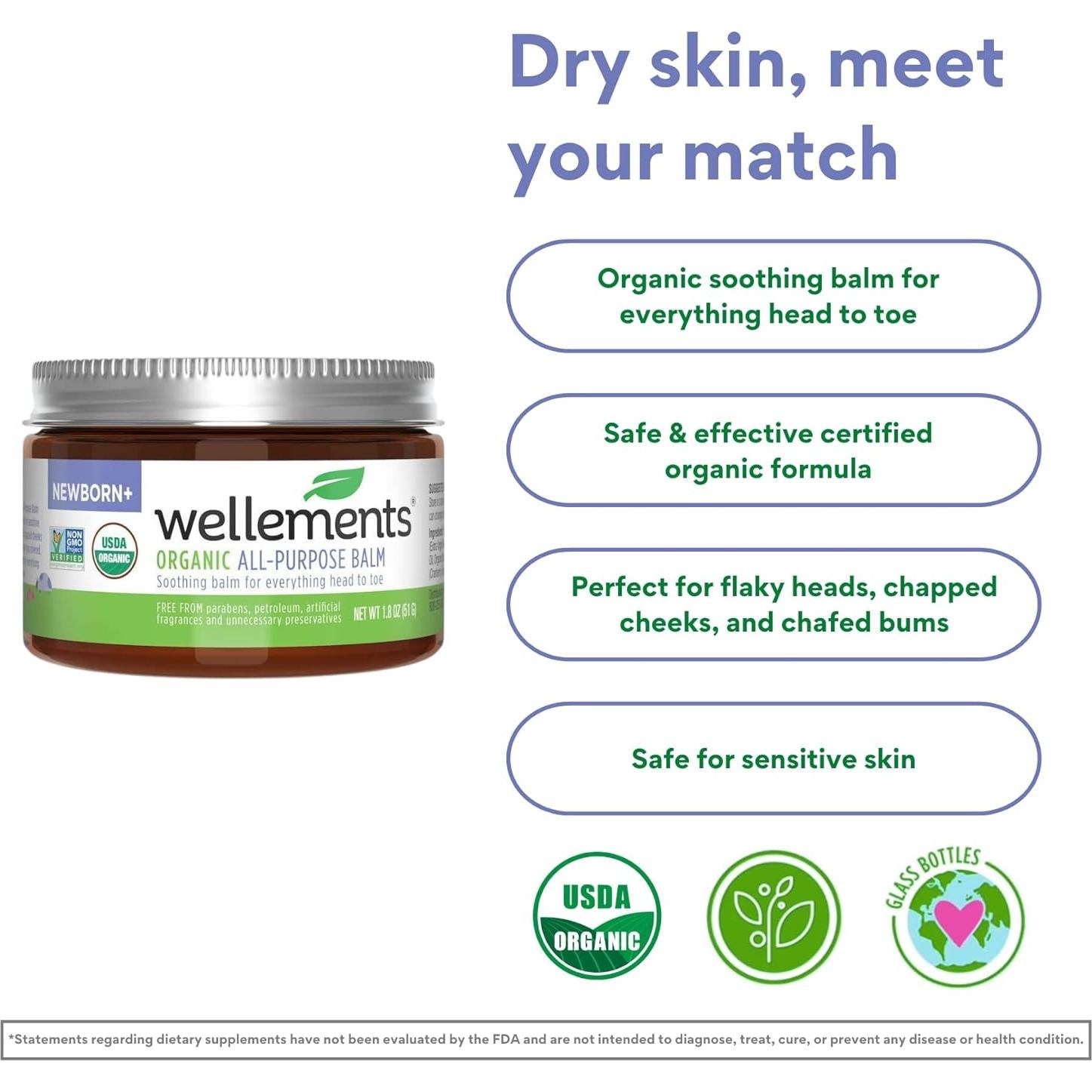 Bálsamo Orgánico Multiusos Wellements 53 ml para Bebés