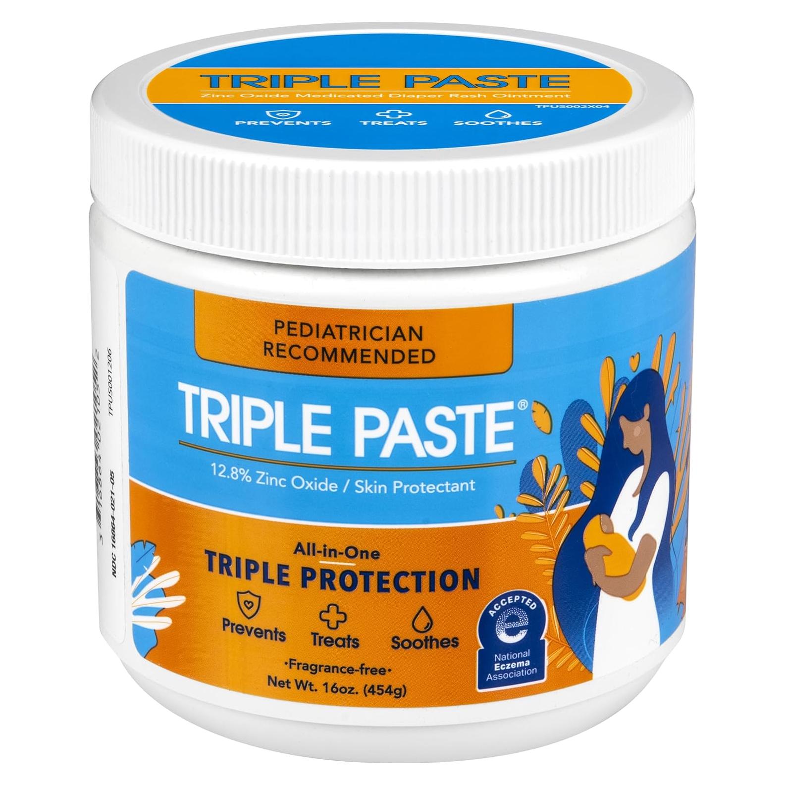 Crema para Erupciones de Pañal Triple Paste 16 Oz - Hipoalergénica