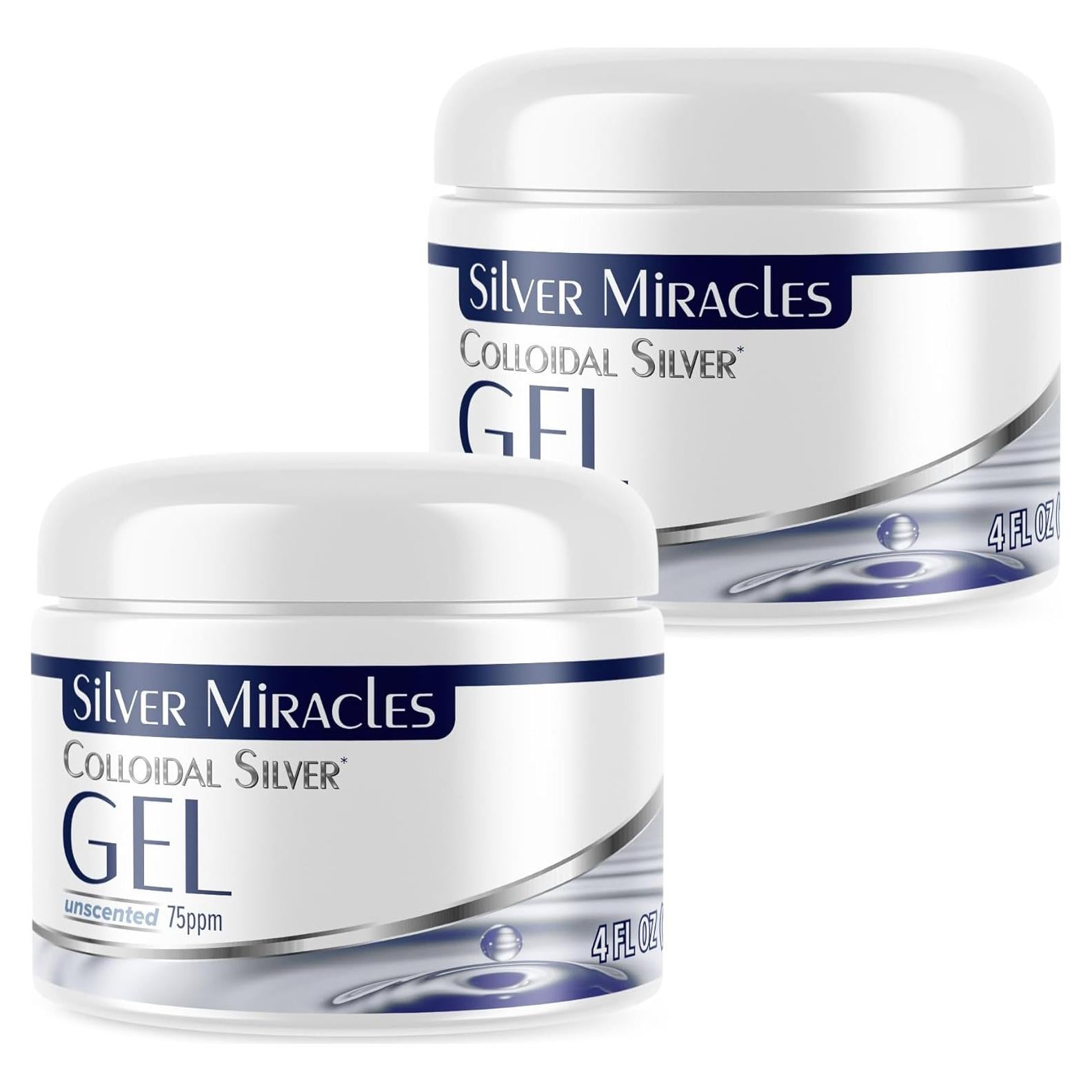 Gel de Plata Coloidal Silver Miracles 118.3 ml - Paquete de 2