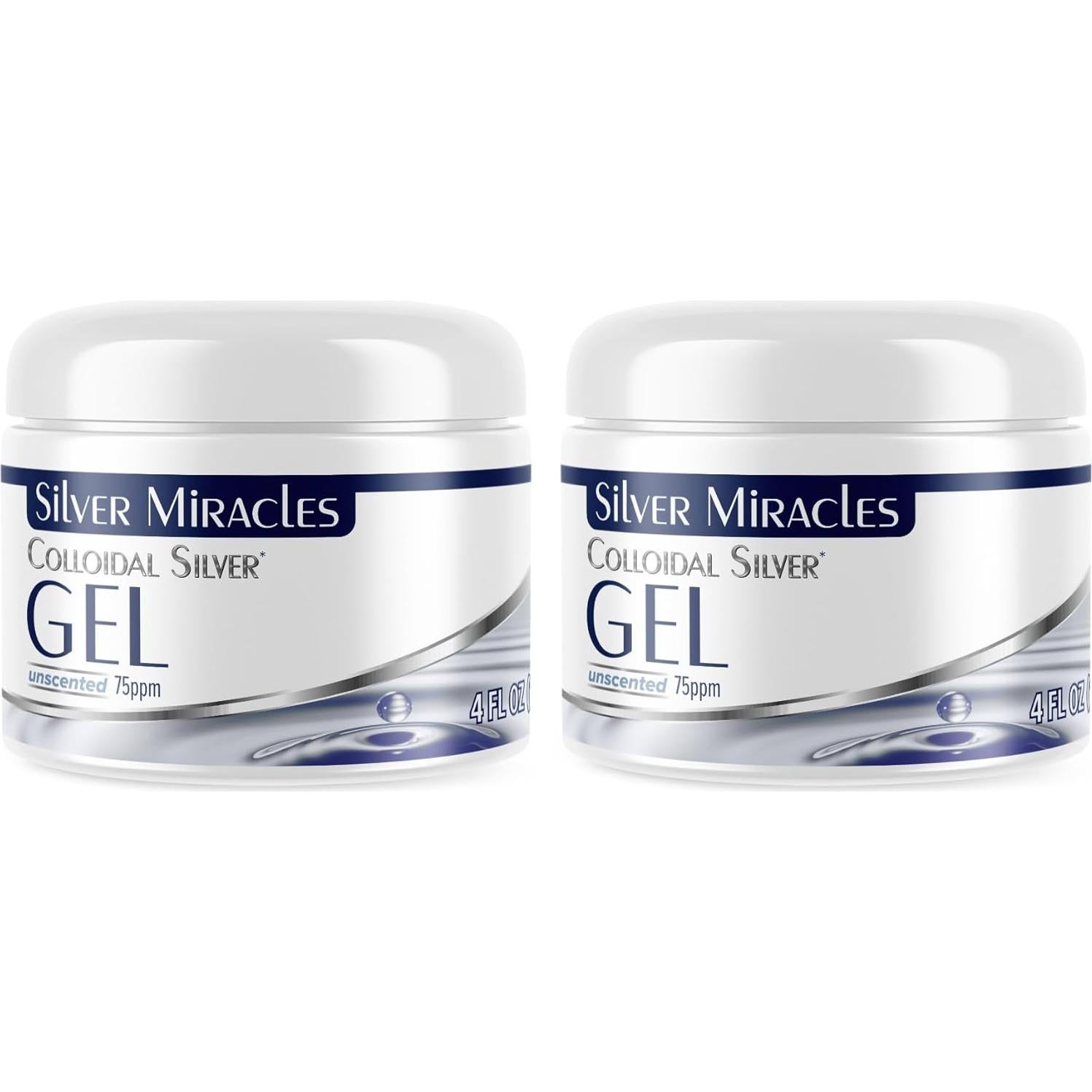 Gel de Plata Coloidal Silver Miracles 118.3 ml - Paquete de 2