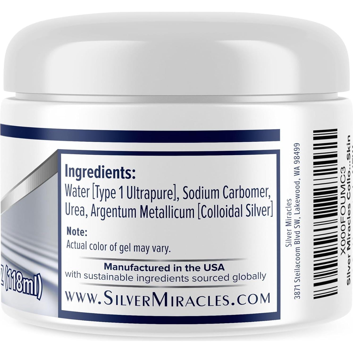 Gel de Plata Coloidal Silver Miracles 118.3 ml - Paquete de 2