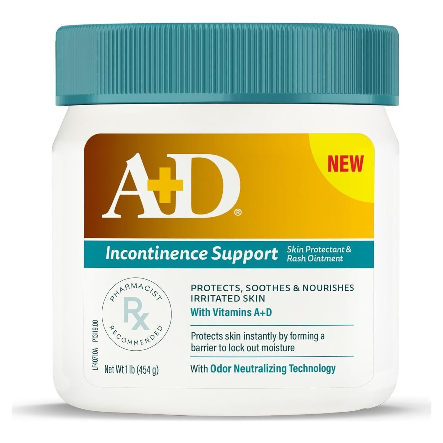 A+D Protector de Piel para Incontinencia 453.6 g - Alivio y Protección